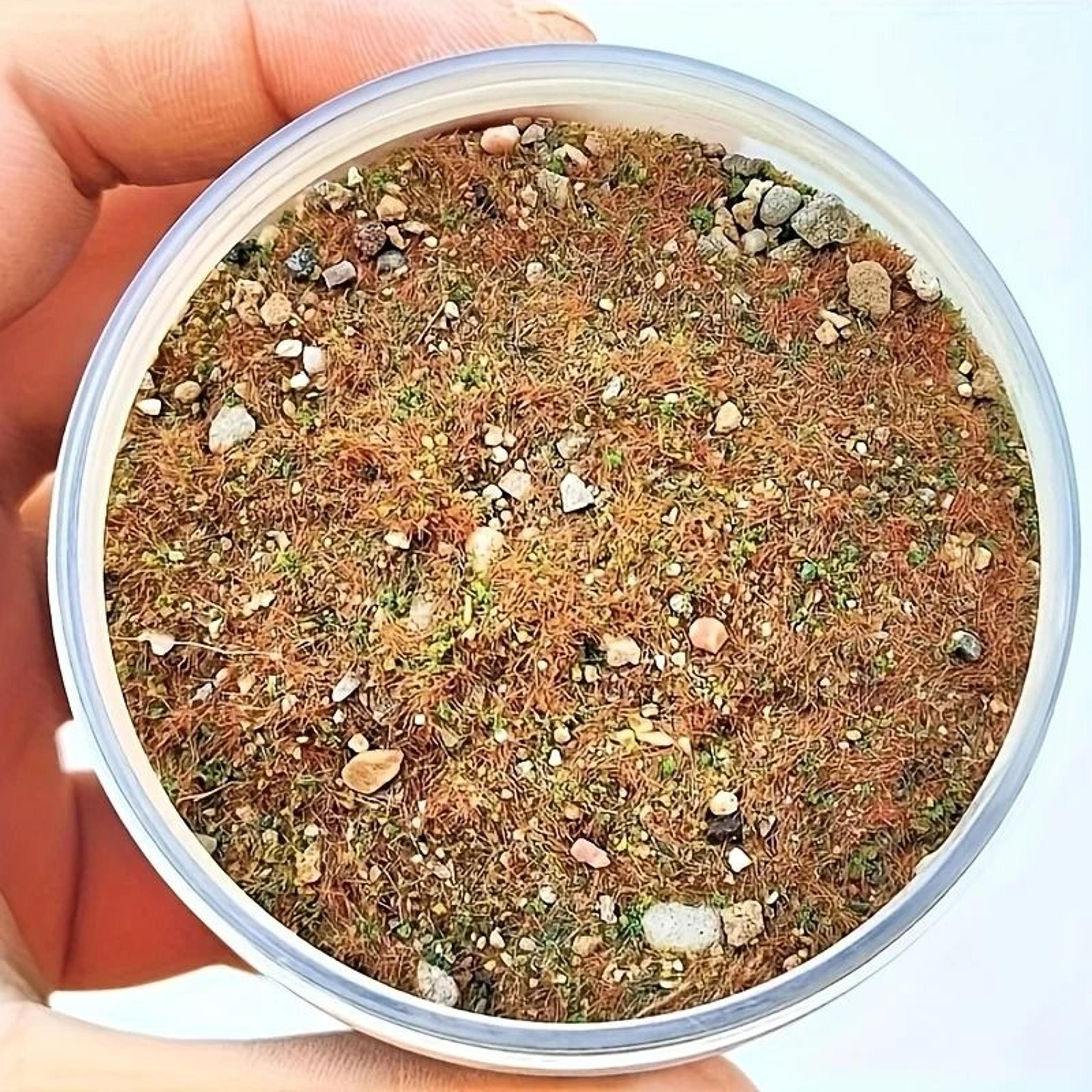 diy miniature mixed stone & grass flock powder