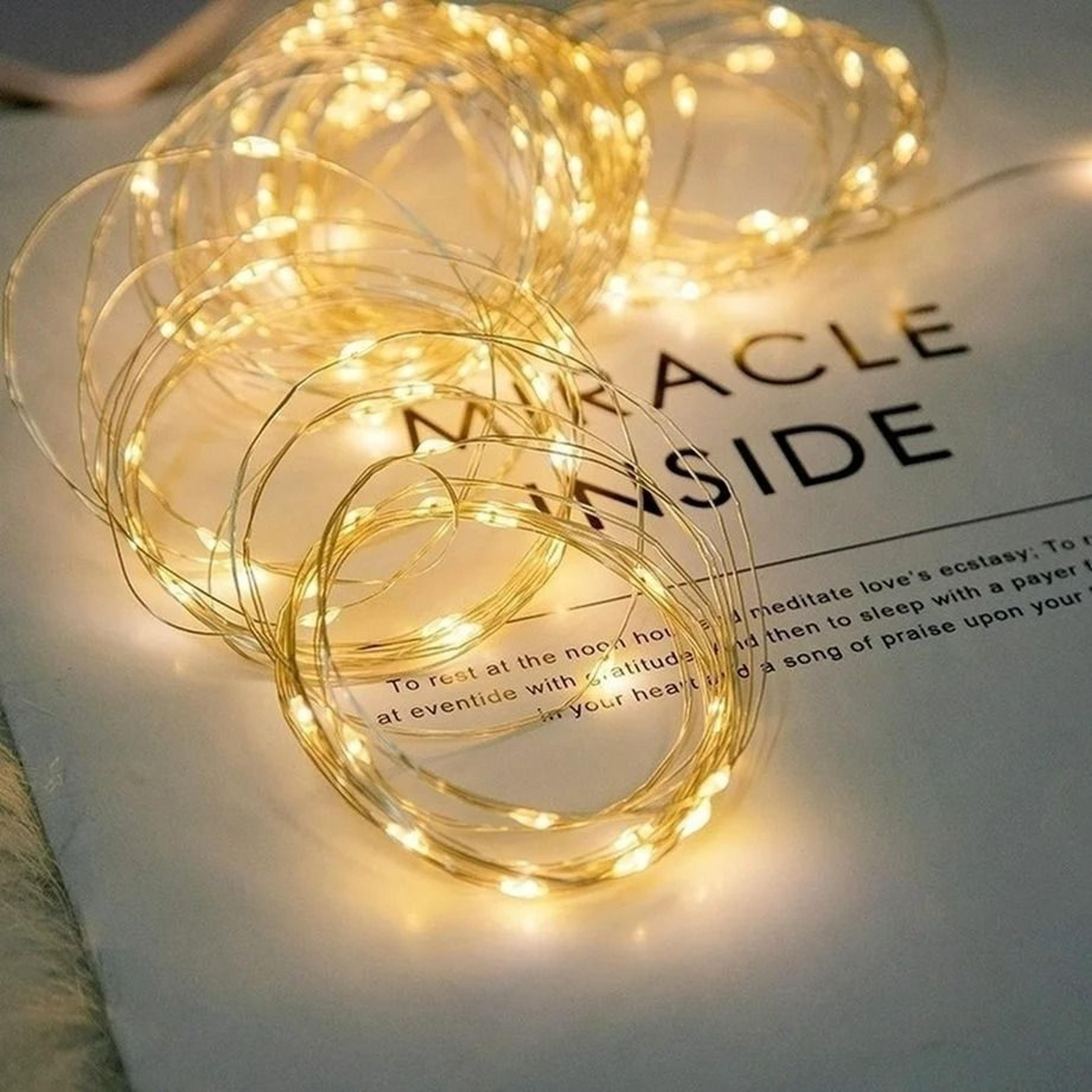 10-piece copper wire led fairy string lights pack