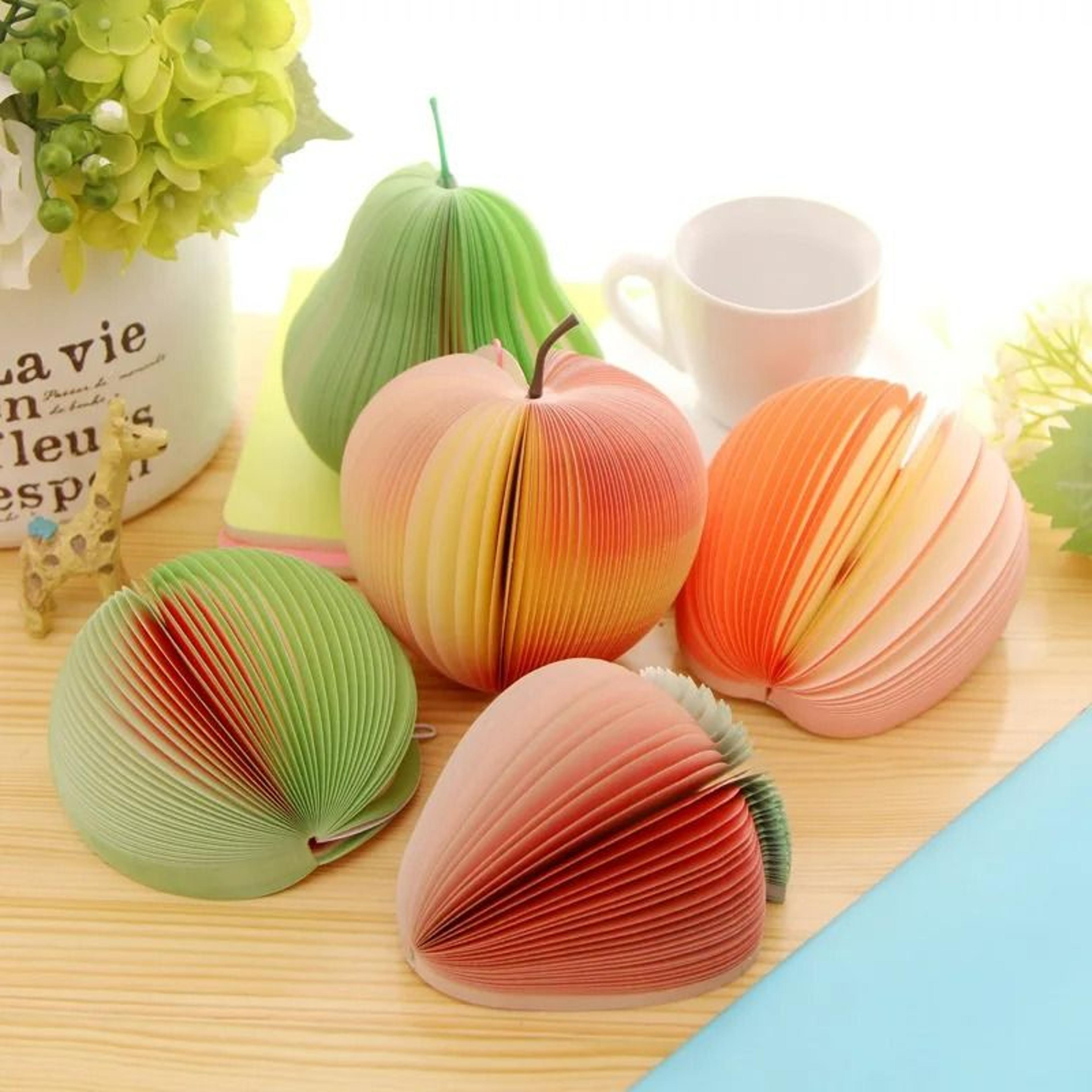 creative fruit-shaped diy sticky note memo pad set