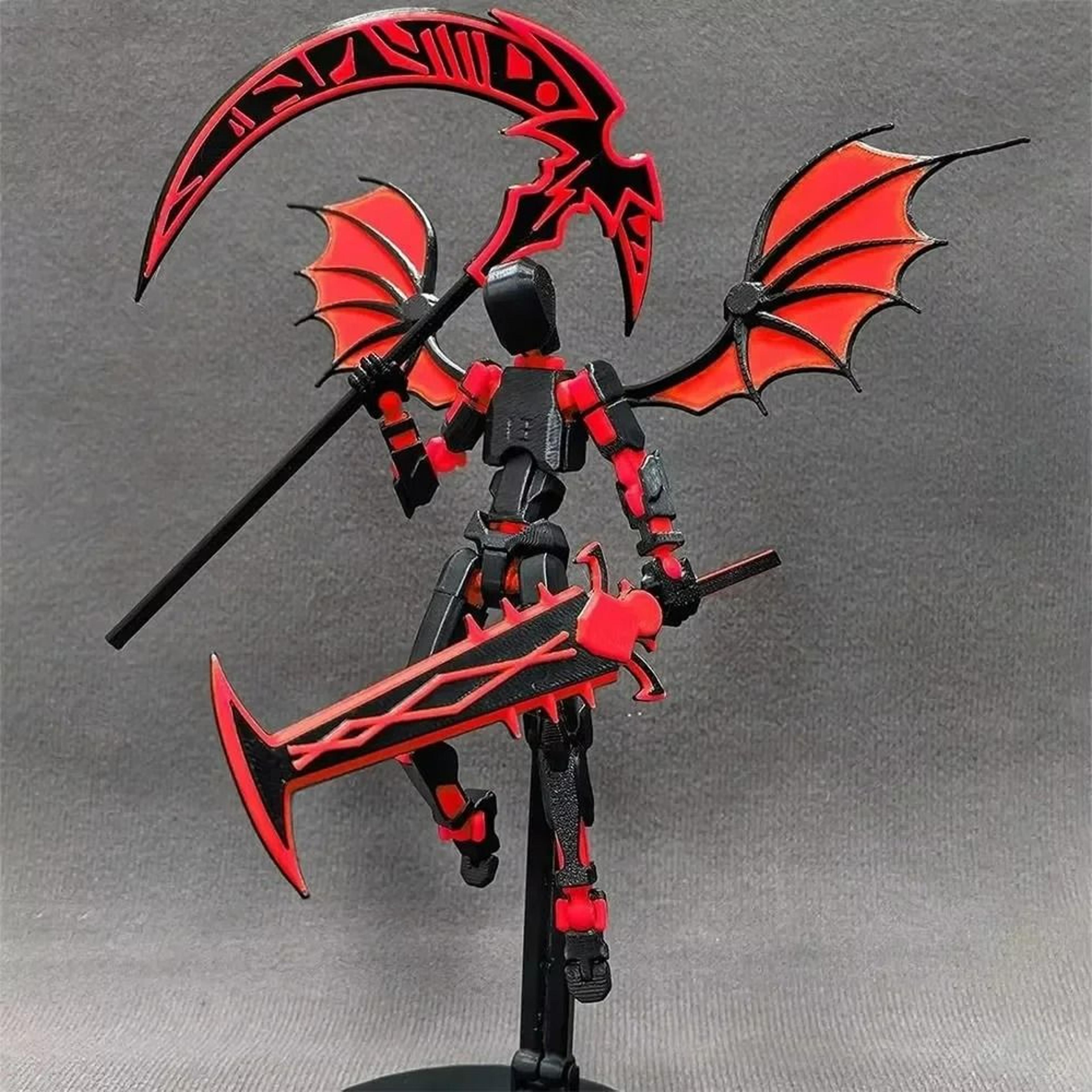 3d printed multi-jointed reaper robot action figure