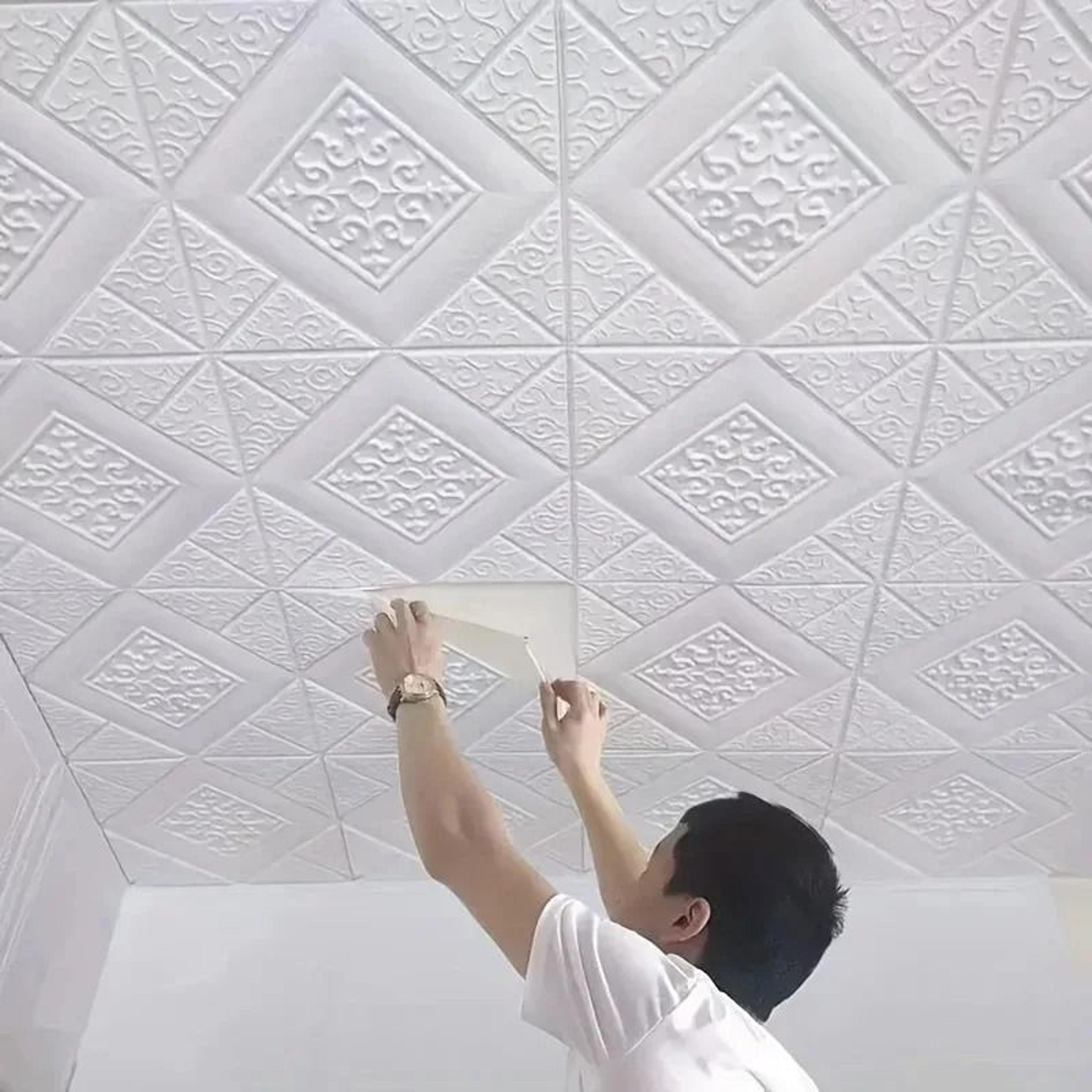 10-piece 3d imitation brick peel and stick wall tiles