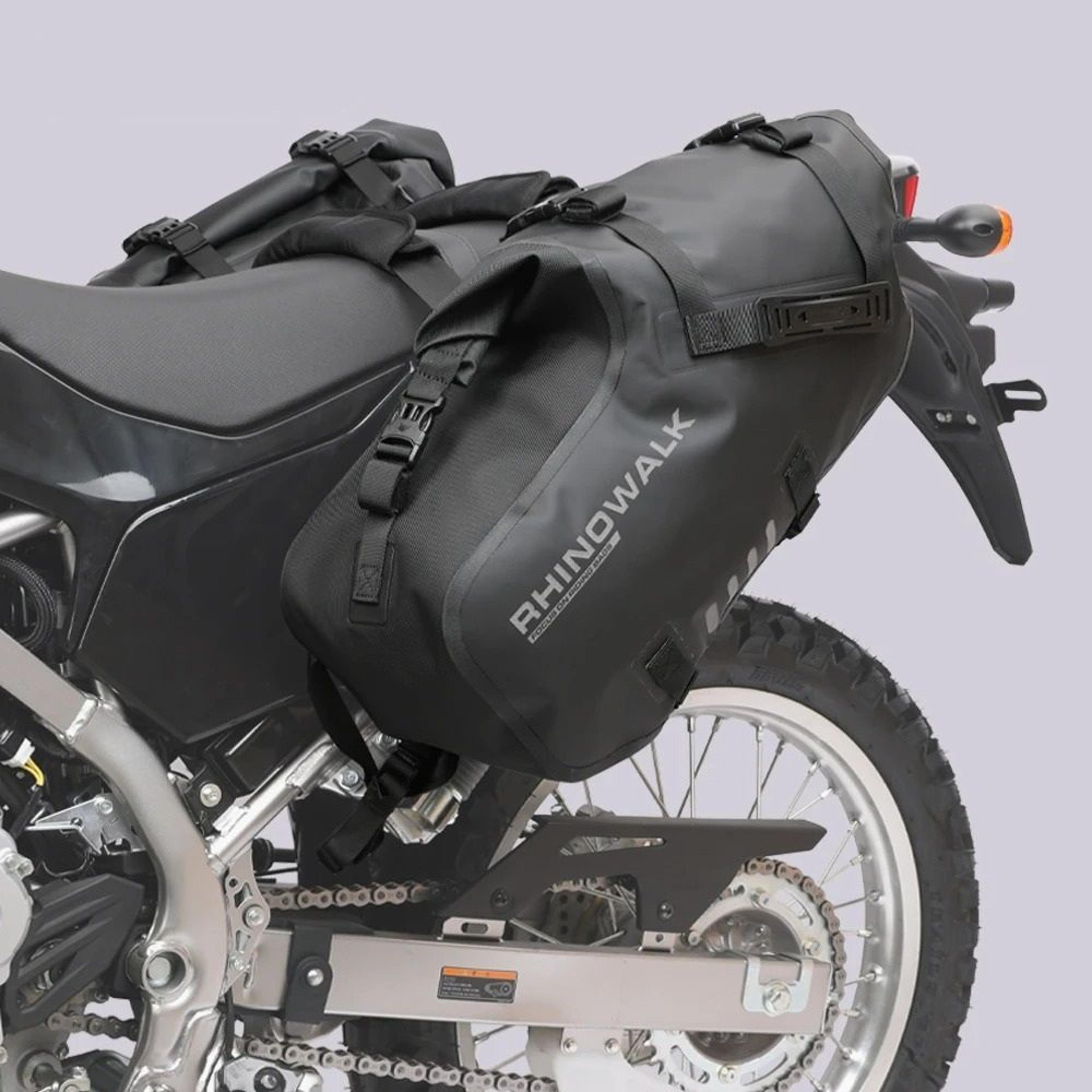 100% waterproof universal motorcycle saddle side bags set