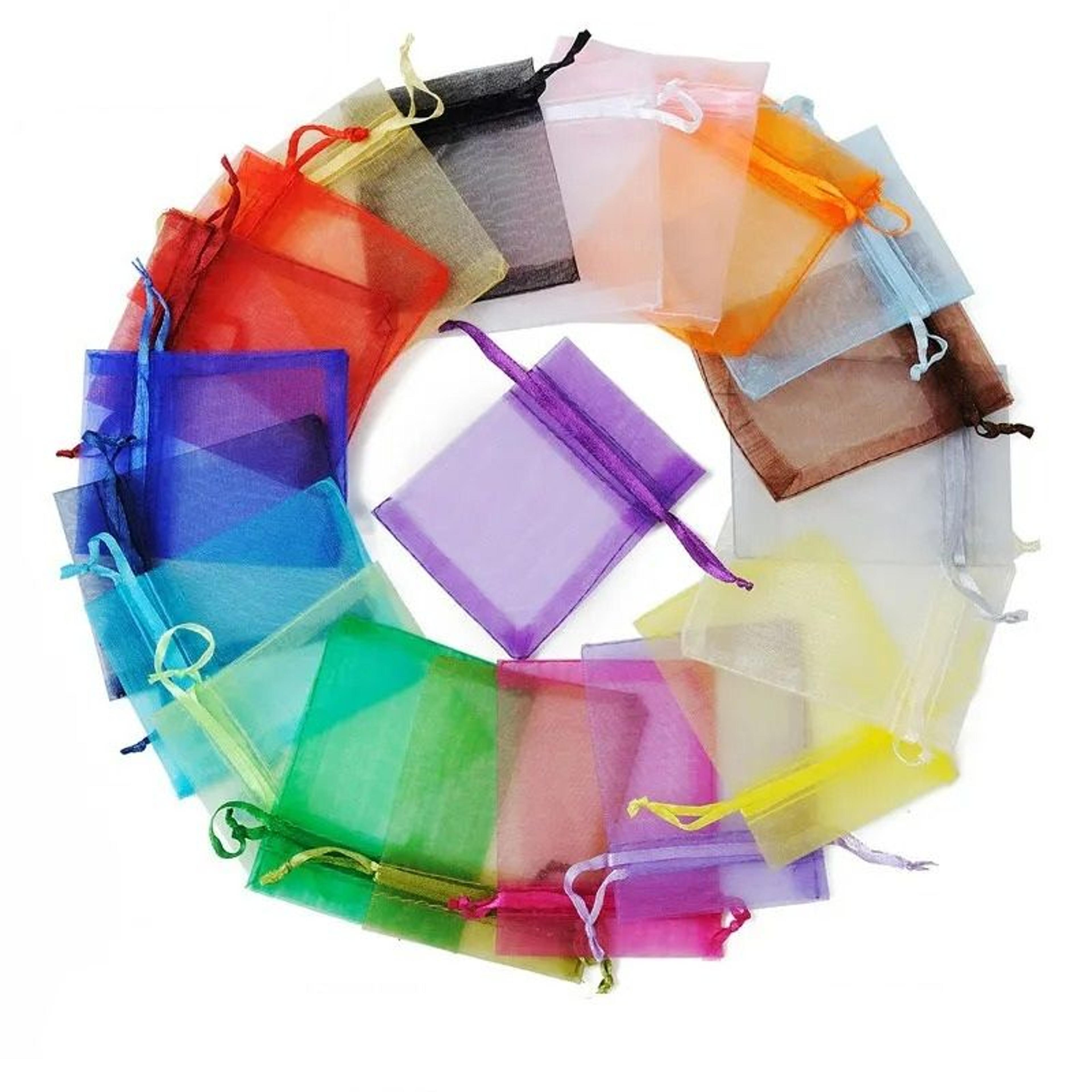 100-piece bulk organza drawstring gift bags