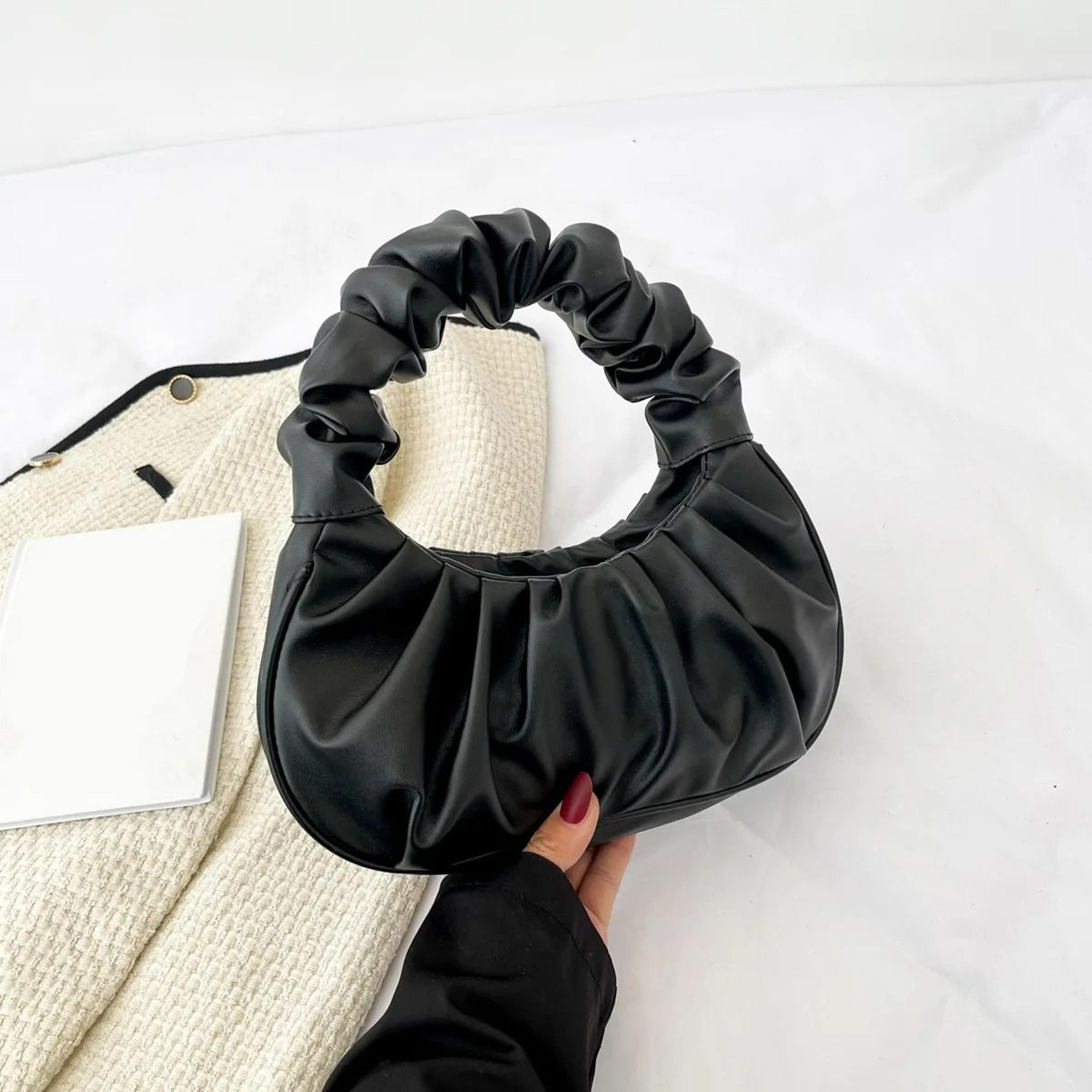 fashion pleated pu cloud underarm bag