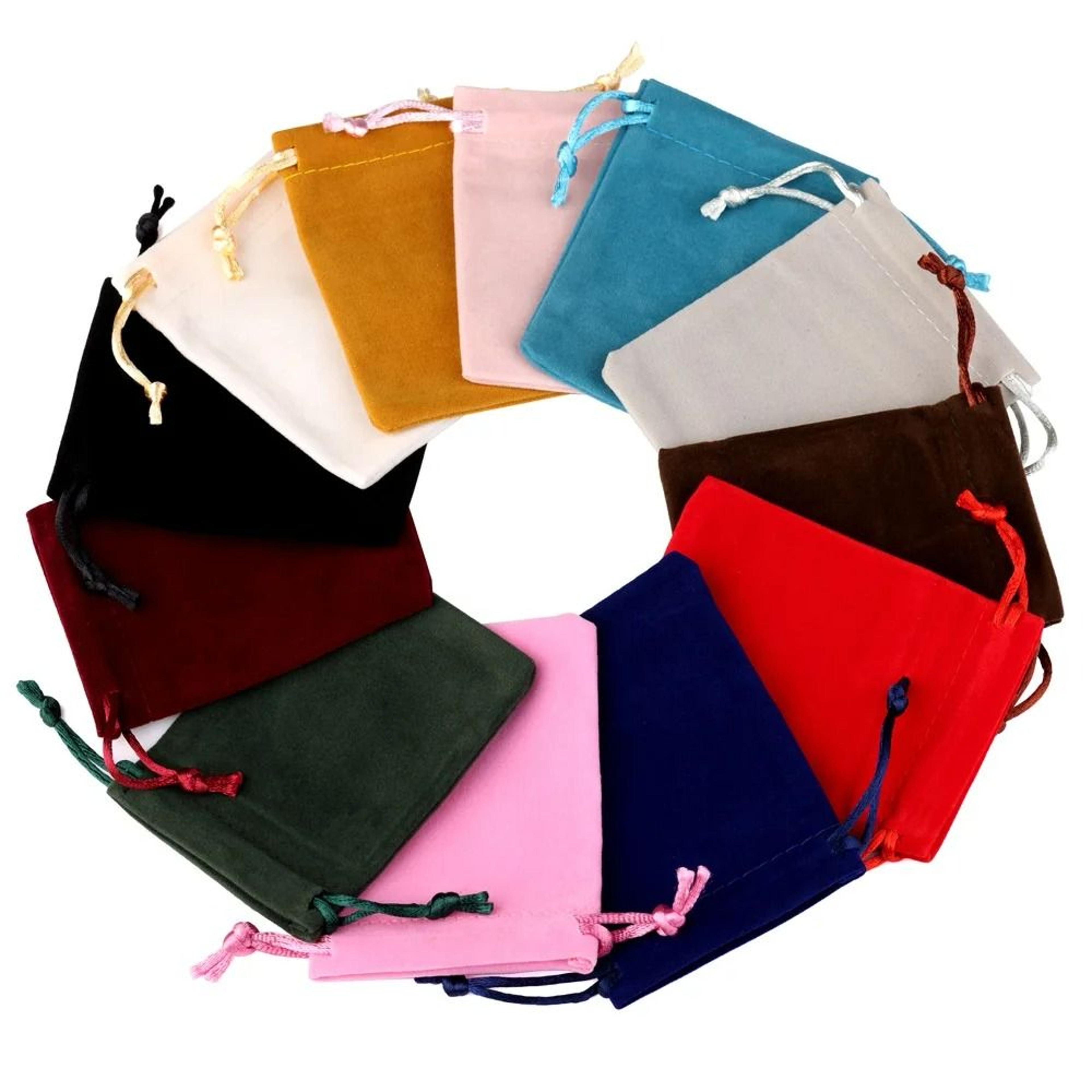10-piece high-quality plush velvet drawstring bags