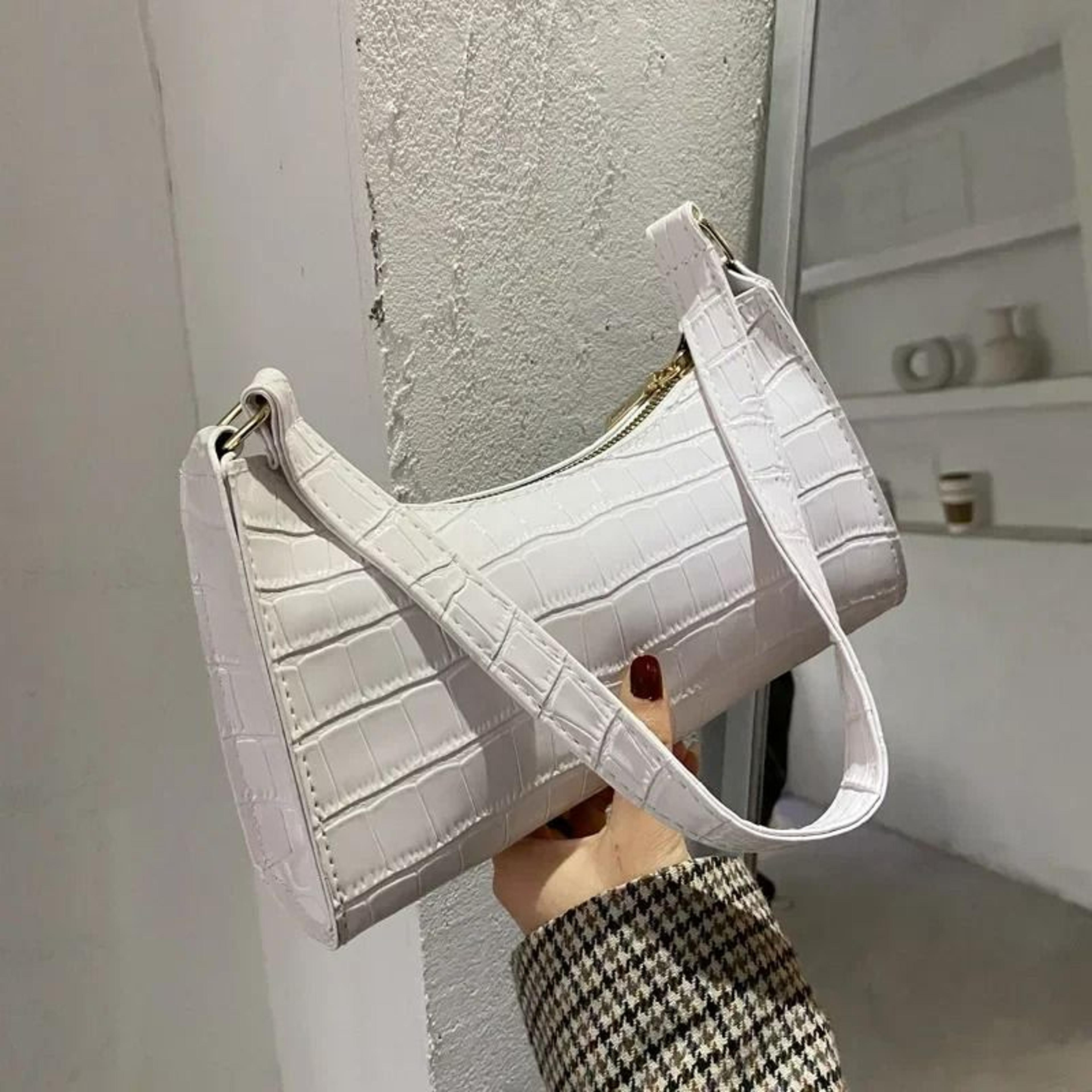 retro alligator pattern small underarm shoulder bag