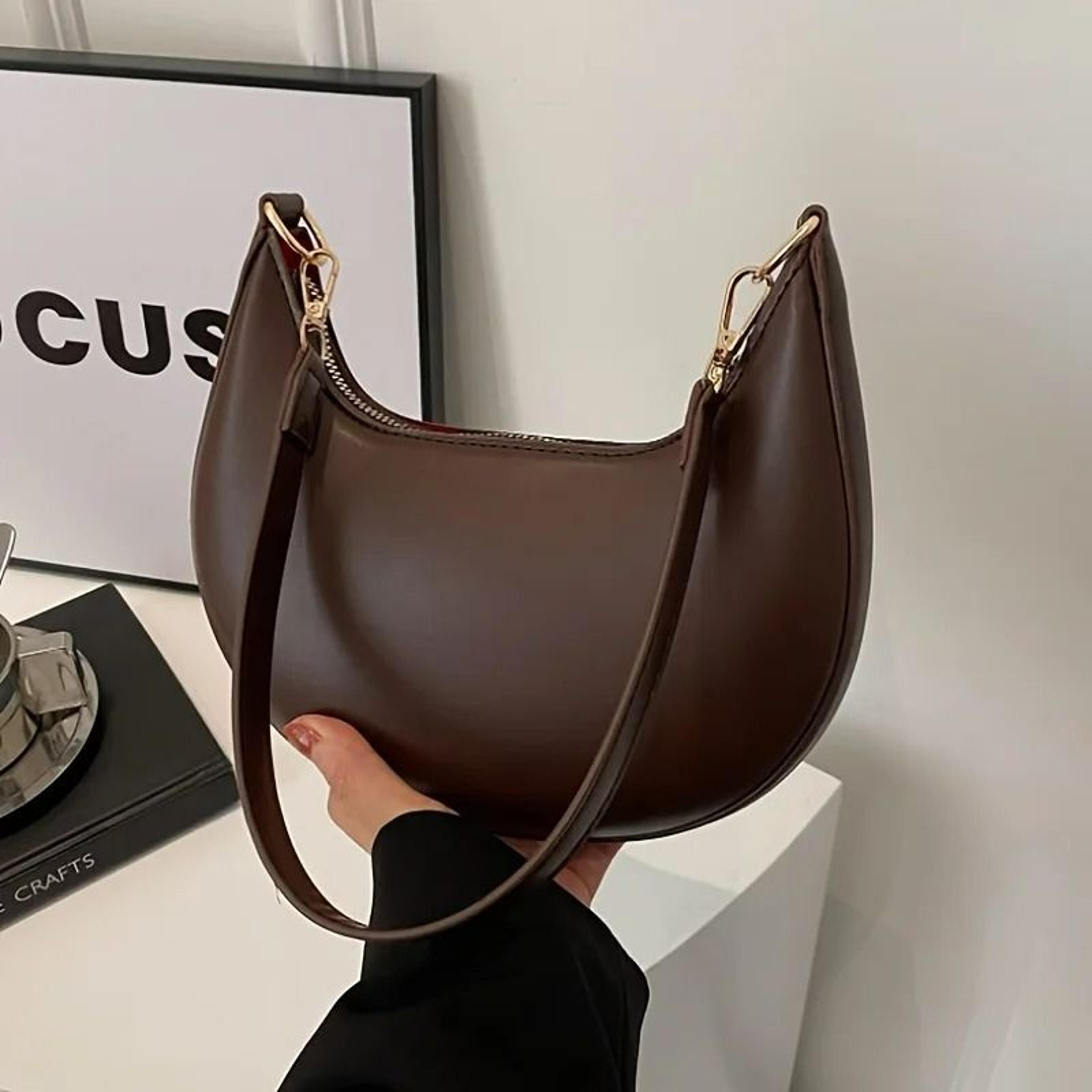 women's moon-shaped baseball shoulder bag