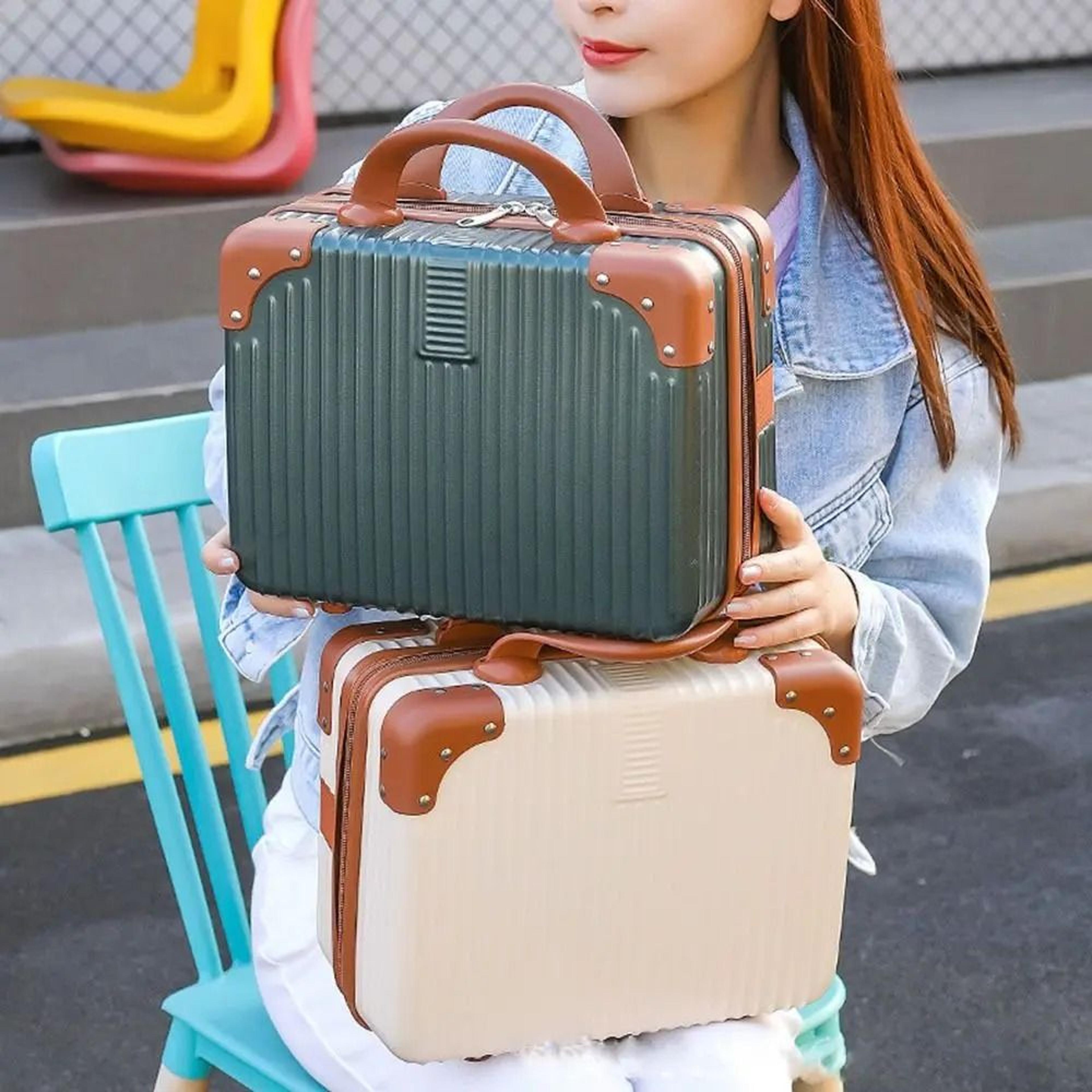 mini travel suitcase & cosmetic organizer