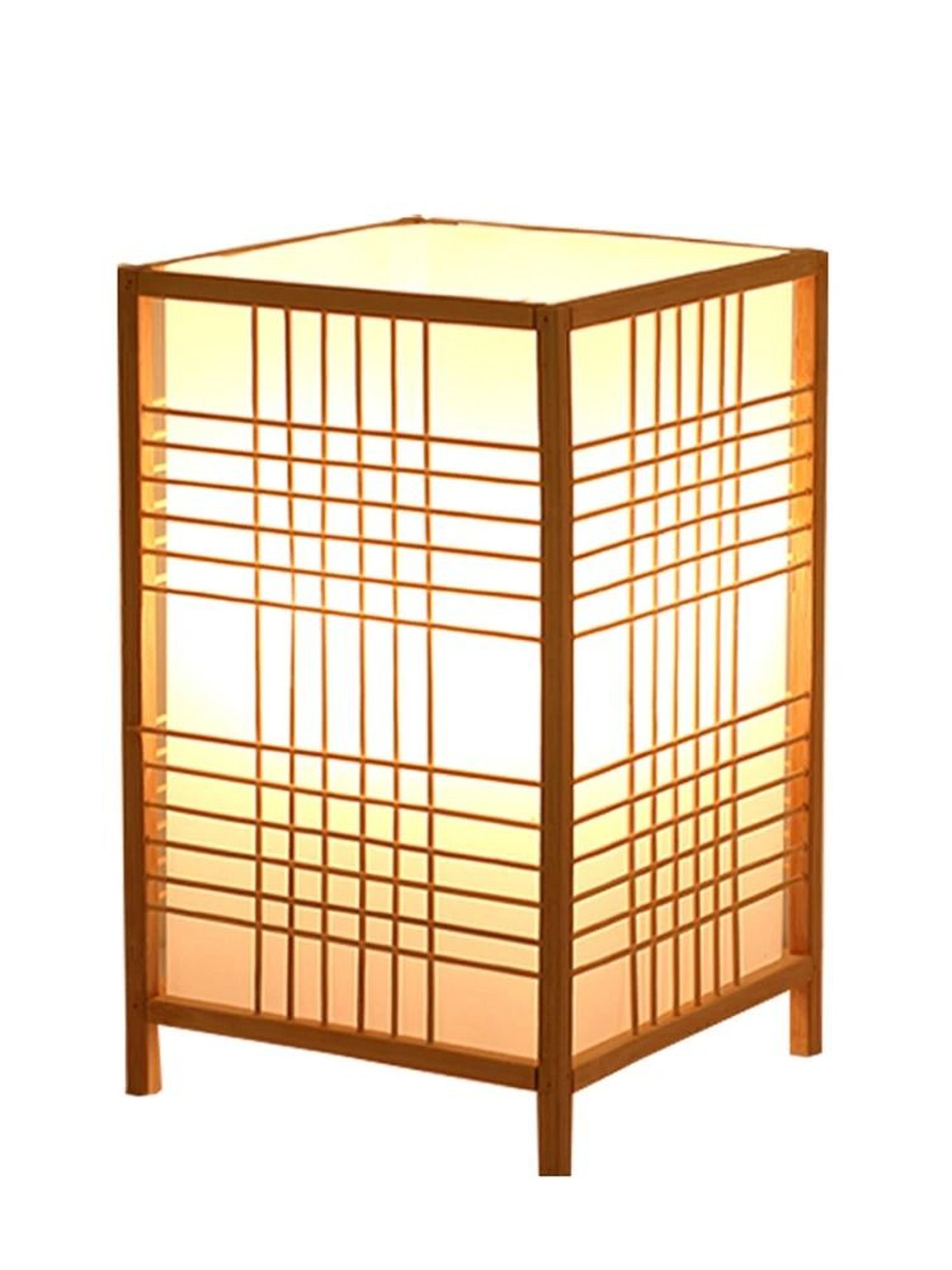 minimalist hand-woven bamboo table & desk lamp
