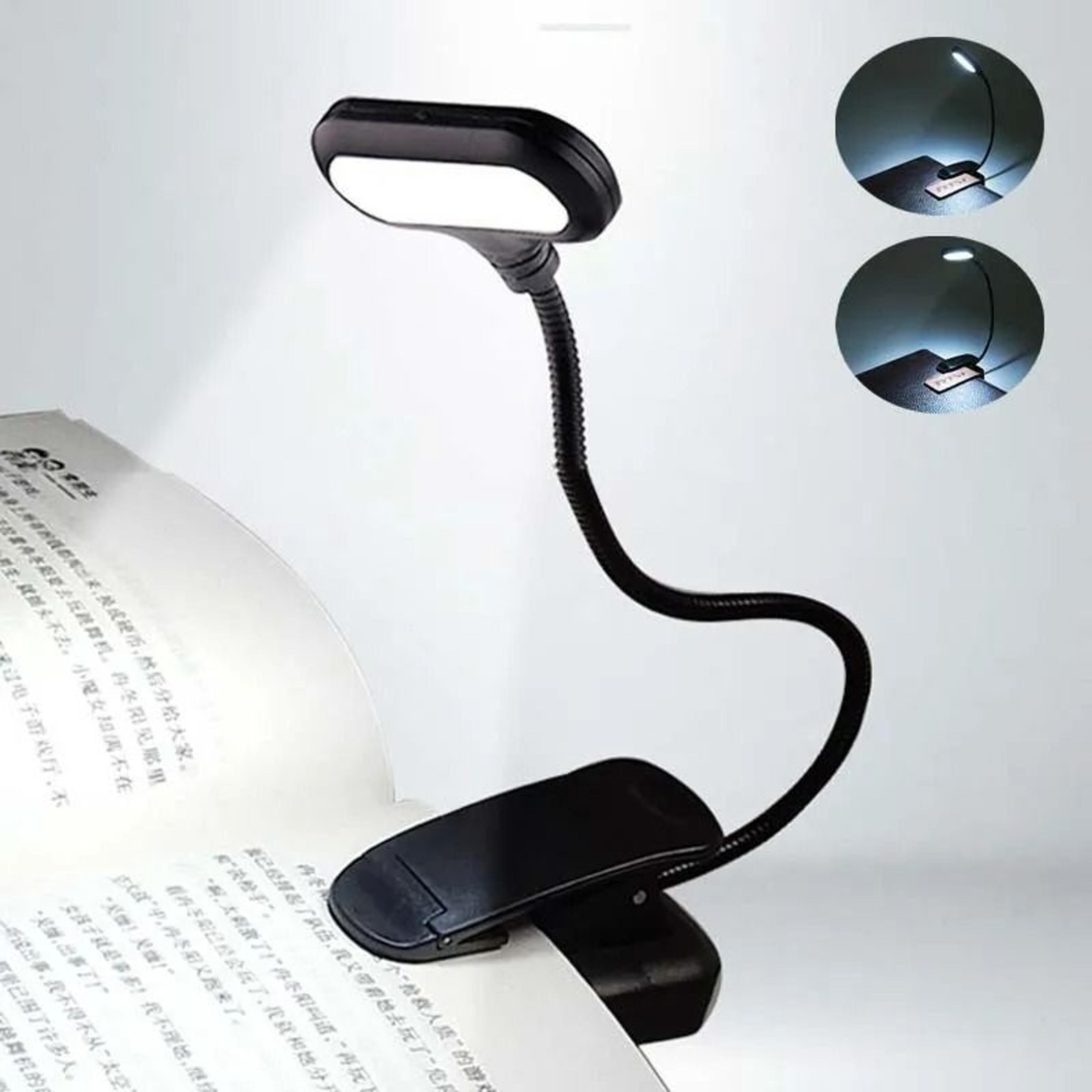 mini battery-powered clip-on led table & book lamp