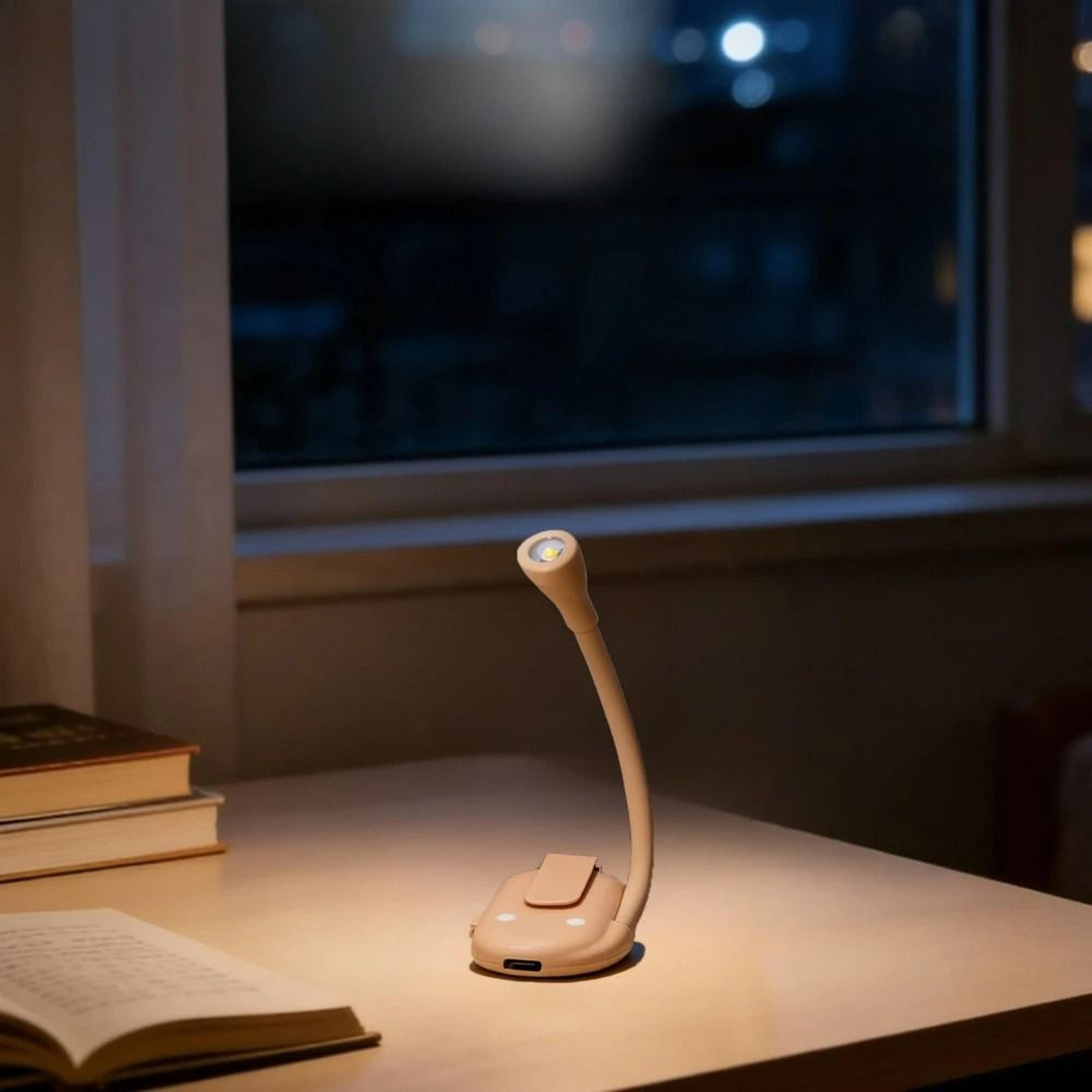 portable dimmable led clip-on book light