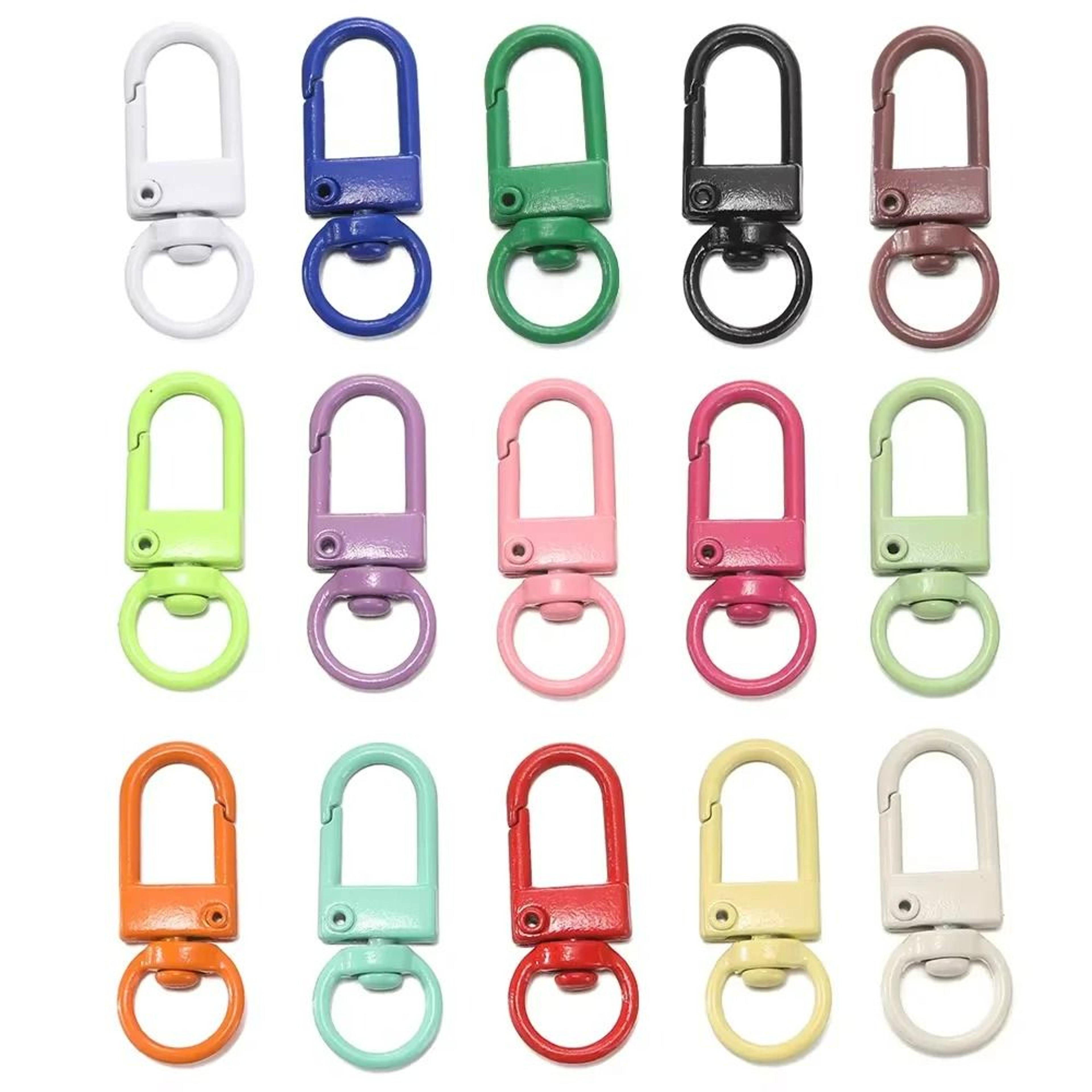 10-piece colorful alloy snap lobster clasp keychain hooks