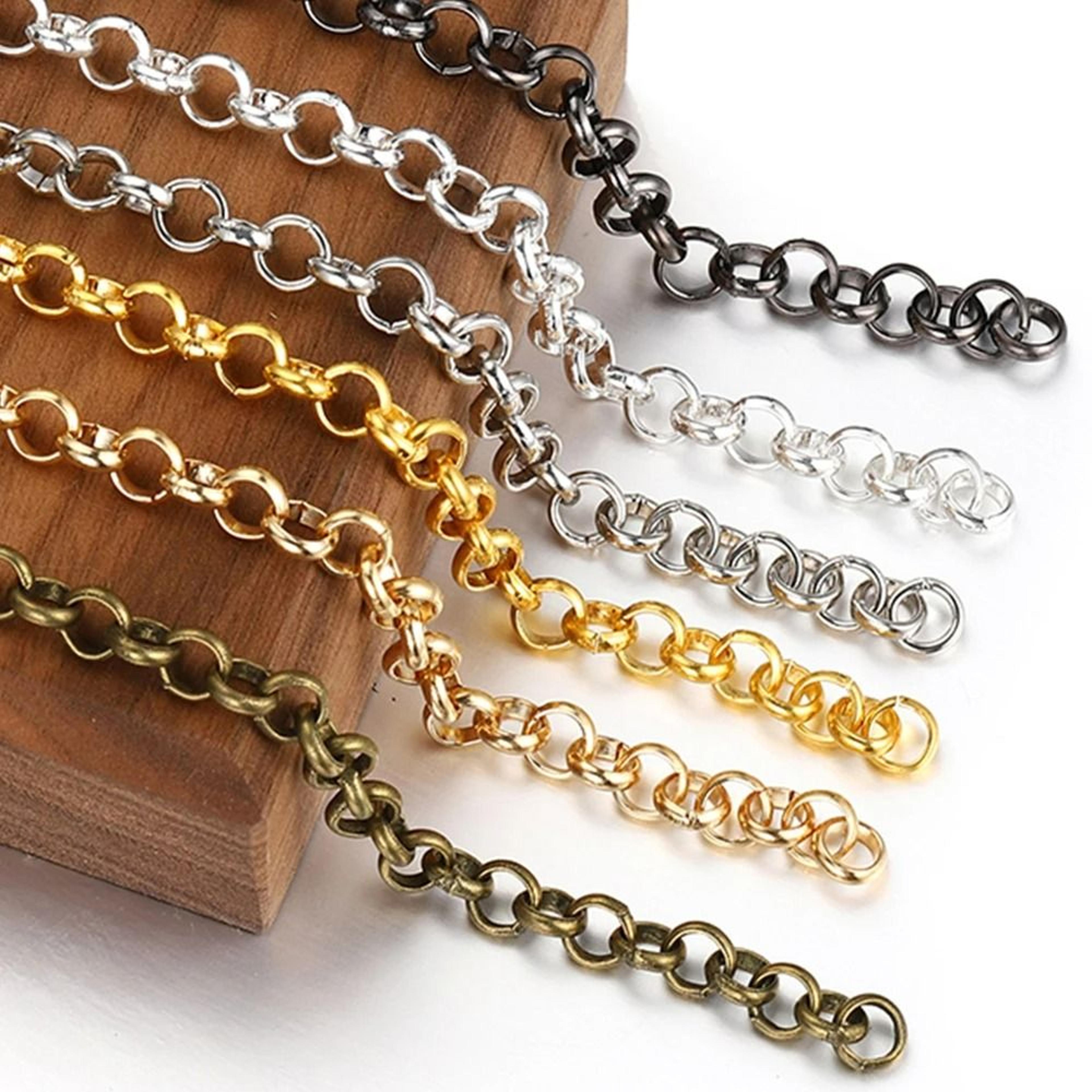 gold color round o-shape copper jewelry chain