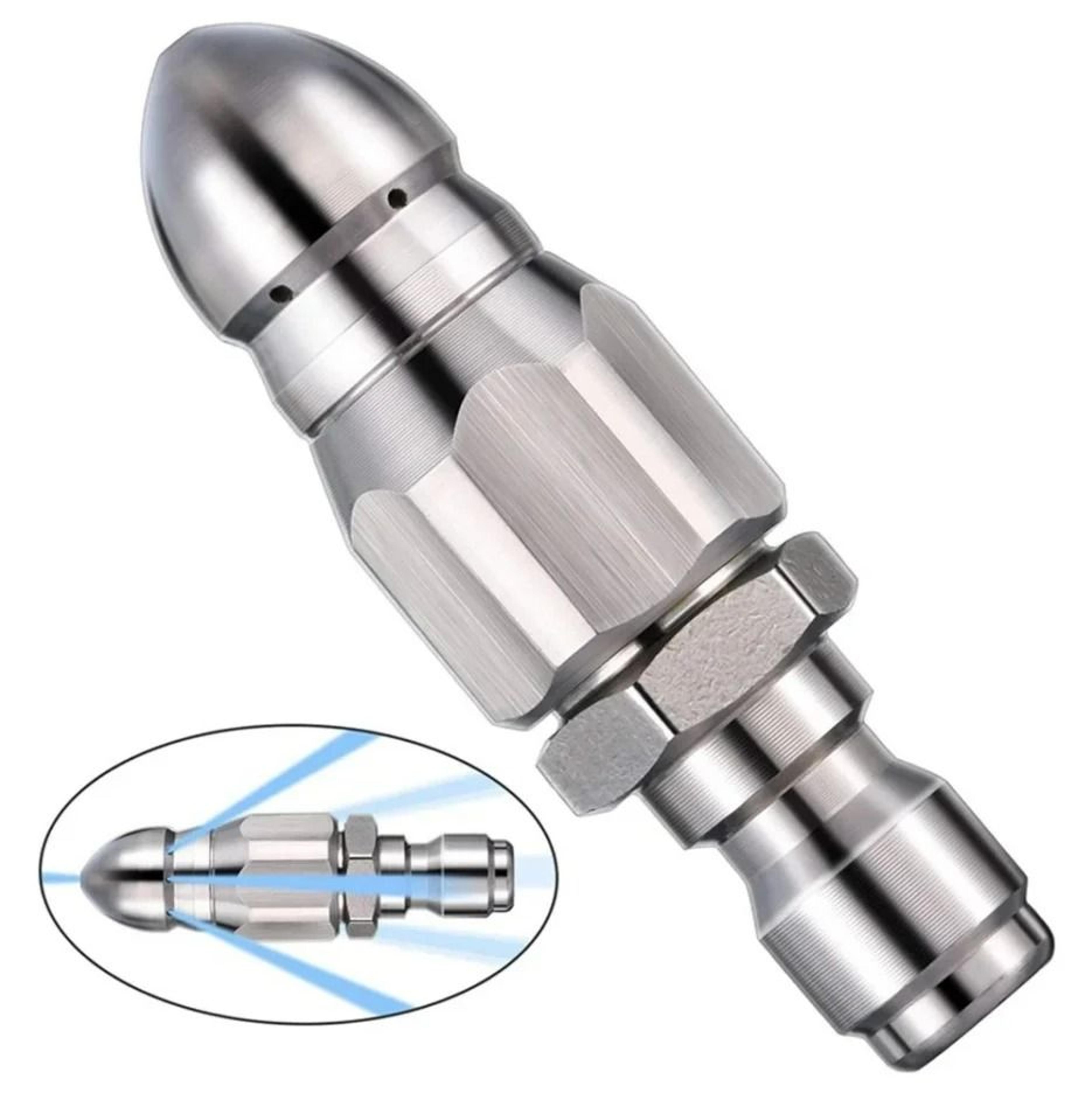 stainless steel high-pressure sewer jetter hose nozzle