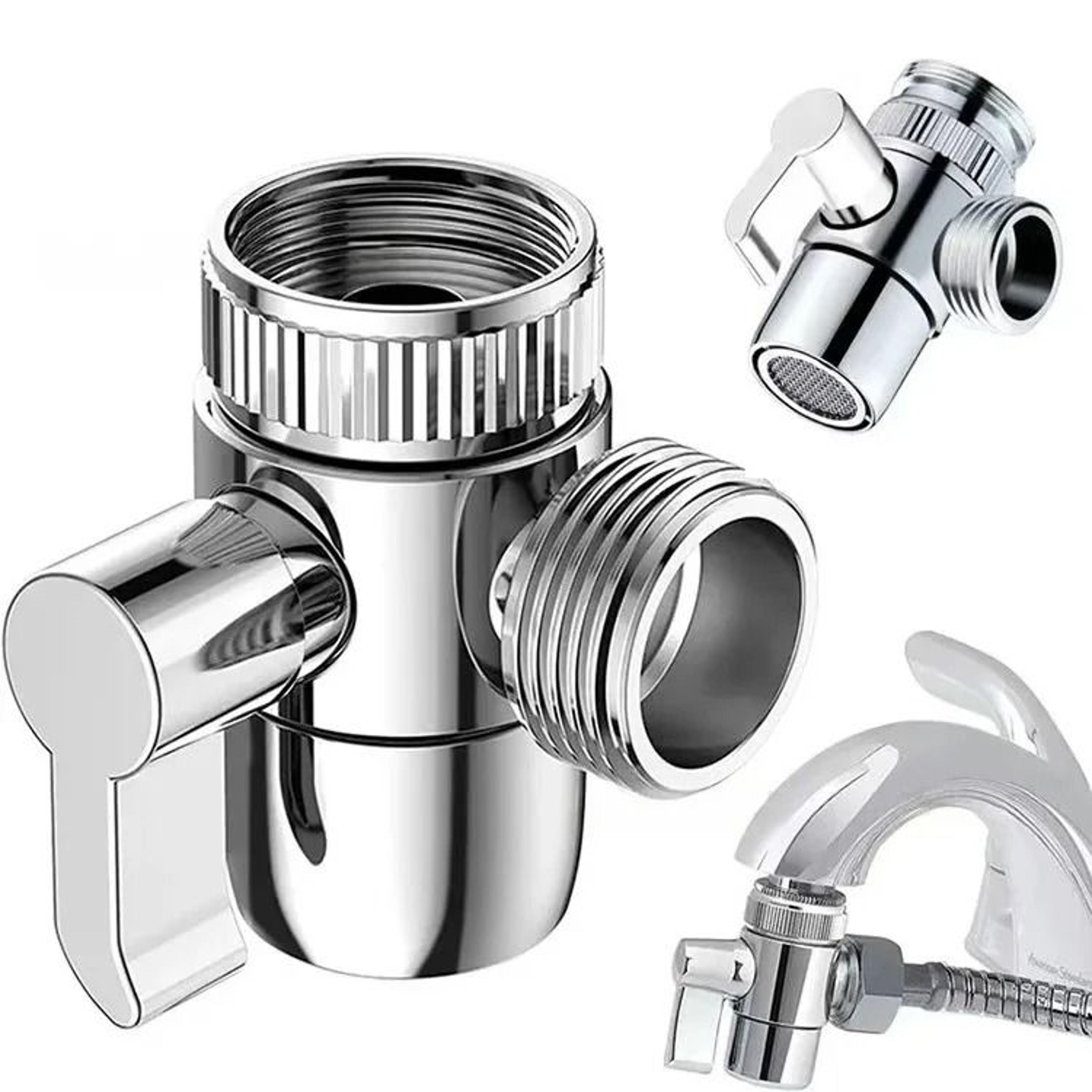 m22/m24 brass faucet adapter & diverter valve splitter
