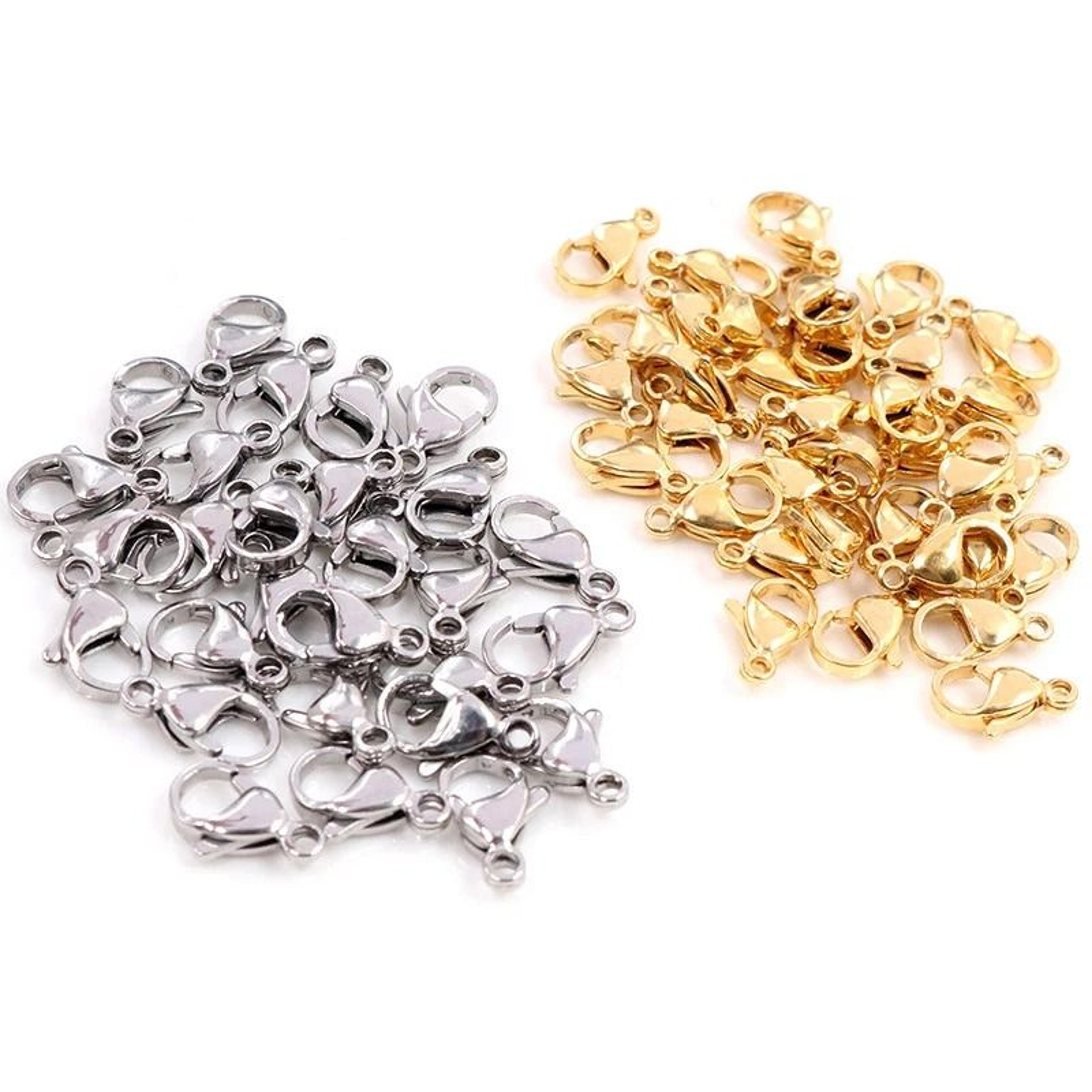 30-piece stainless steel gold-plated lobster clasp hooks