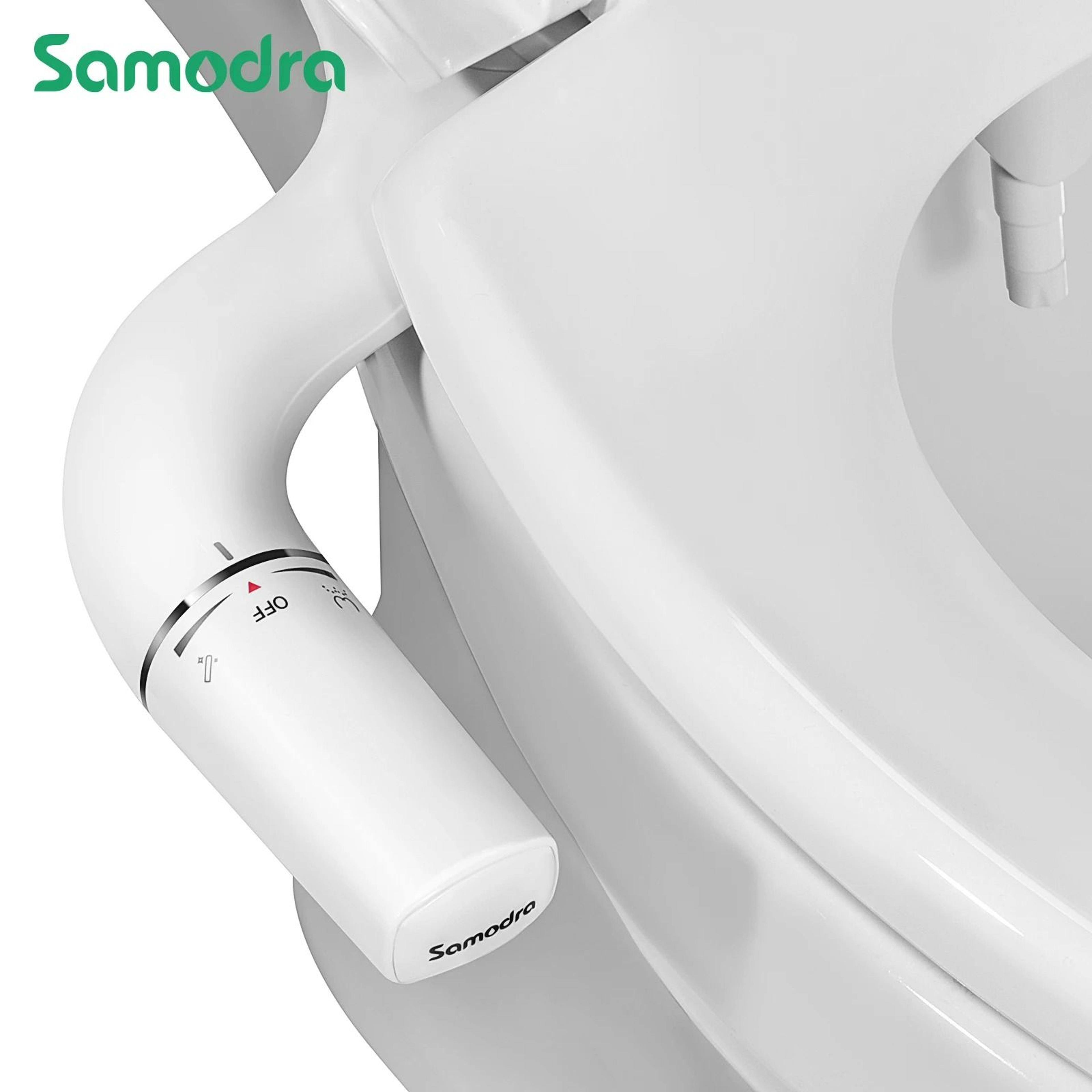 ultra-slim dual-nozzle non-electric toilet bidet attachment