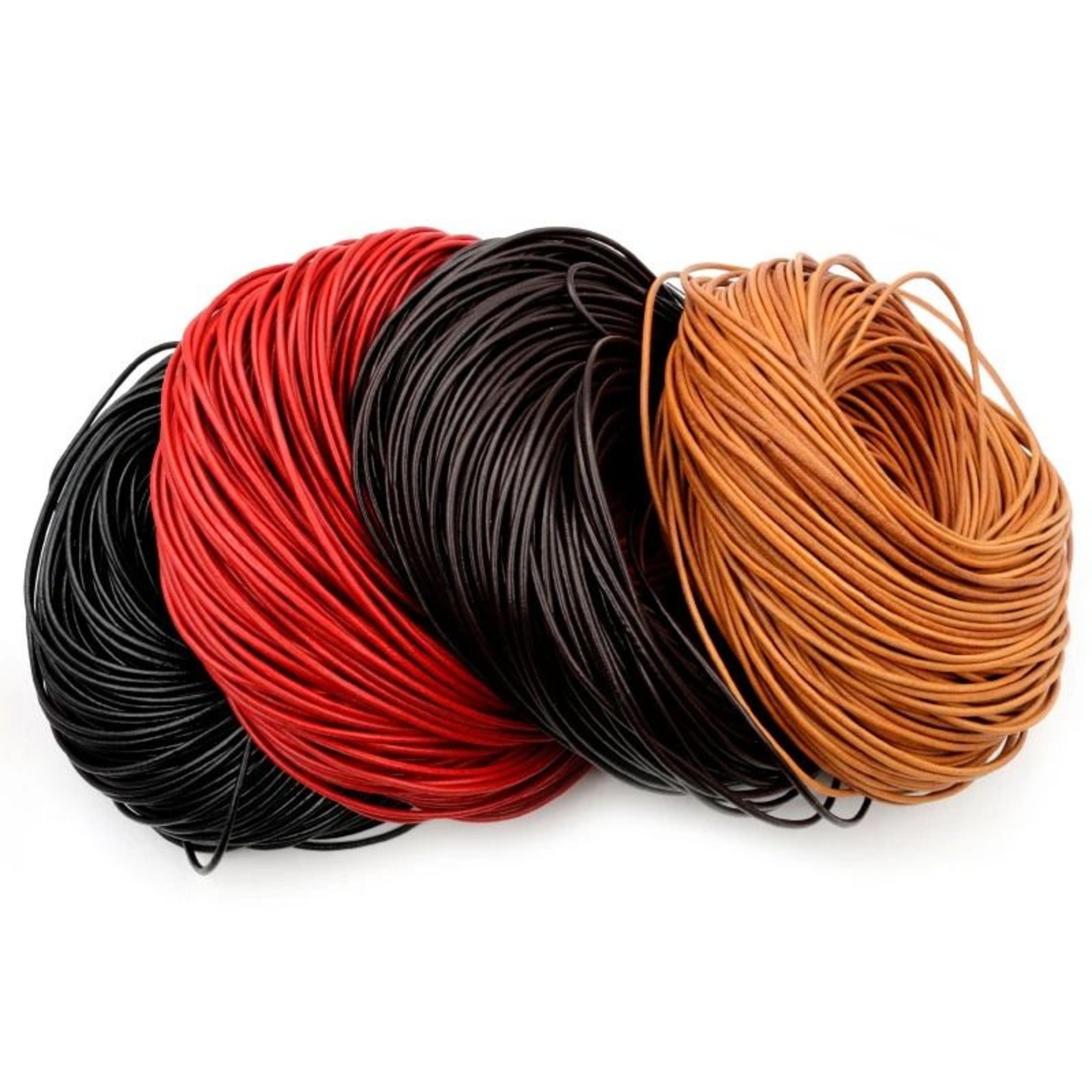 genuine cow leather round thong cord for diy jewelry making