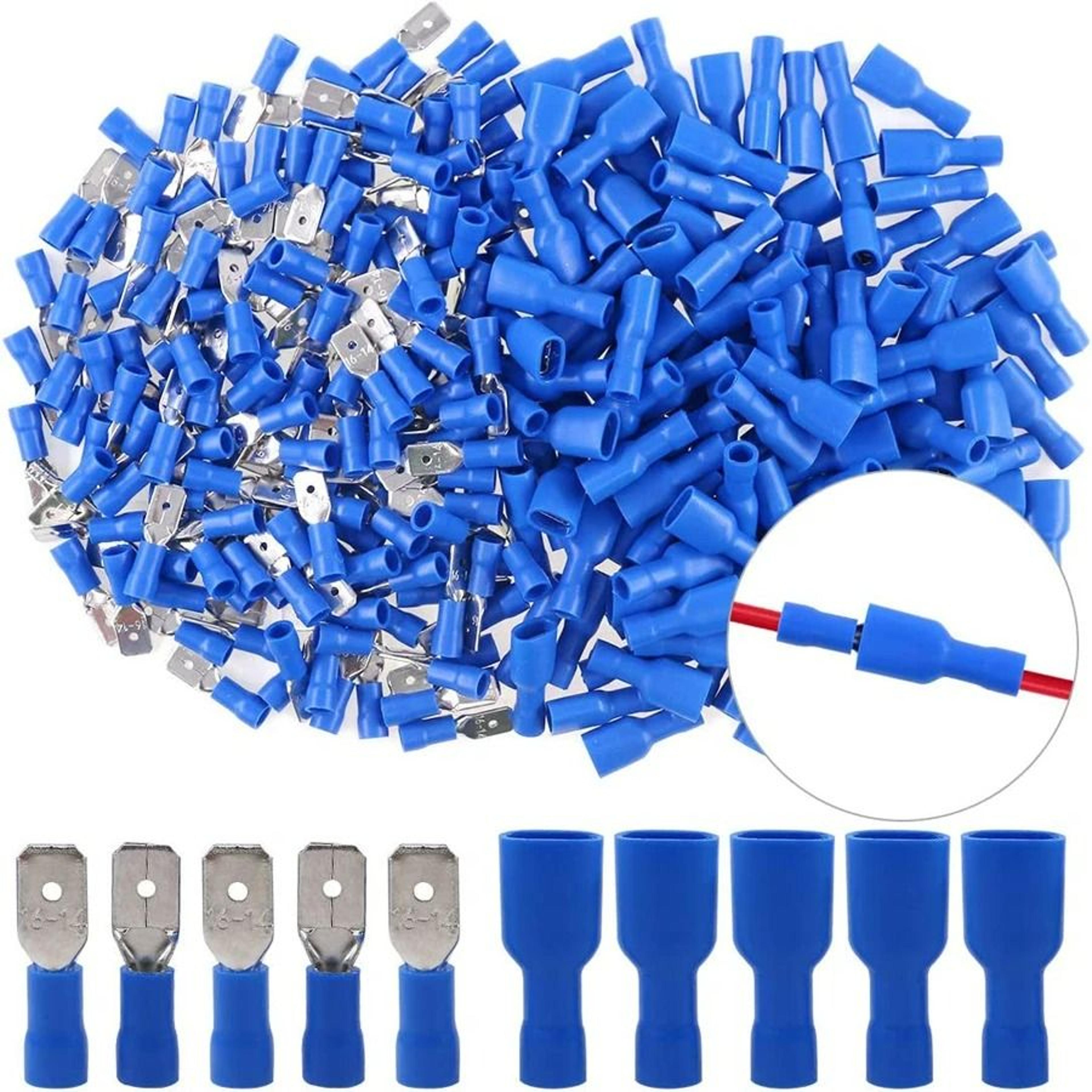 100-piece insulated male & female spade crimp terminal connectors