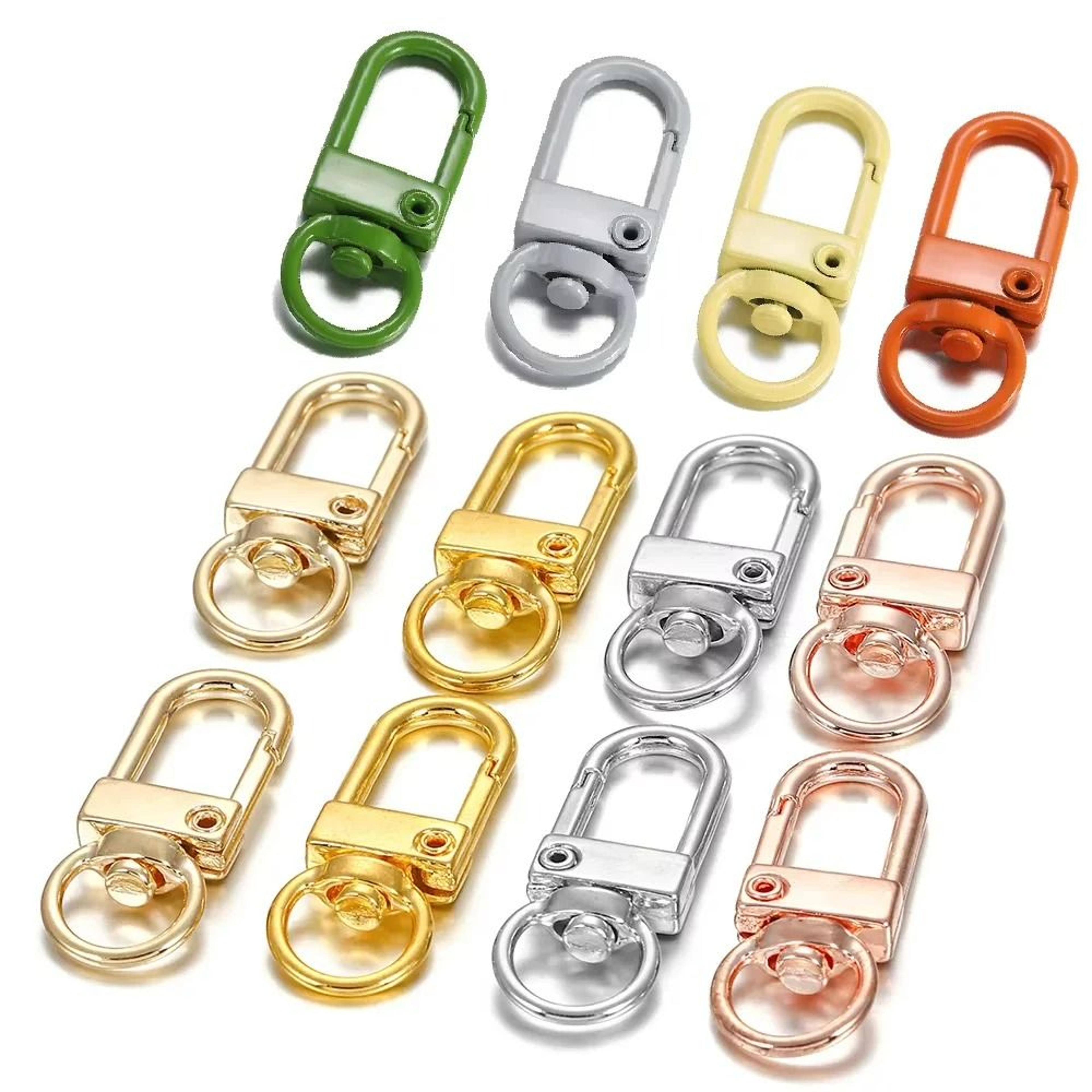 10-piece alloy snap lobster clasp keyring hooks