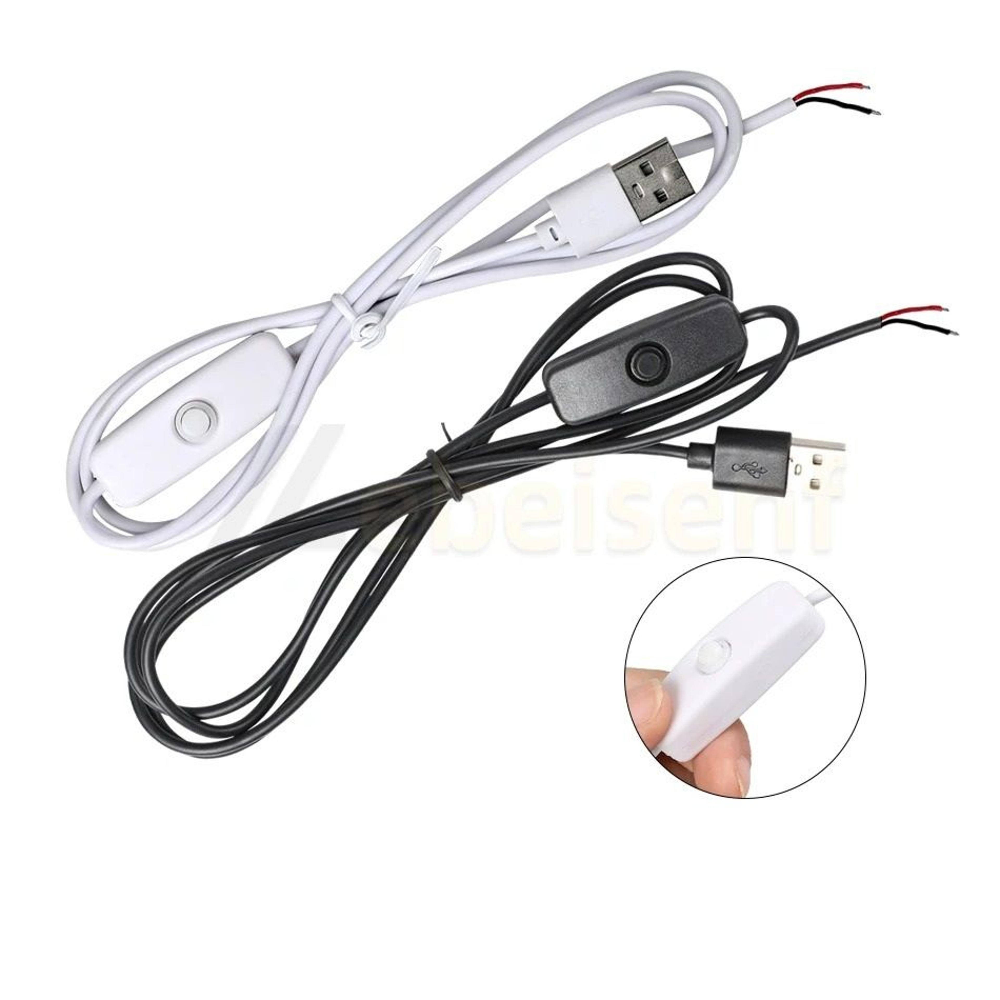 usb power cable with inline on off switch (4.9 ft)