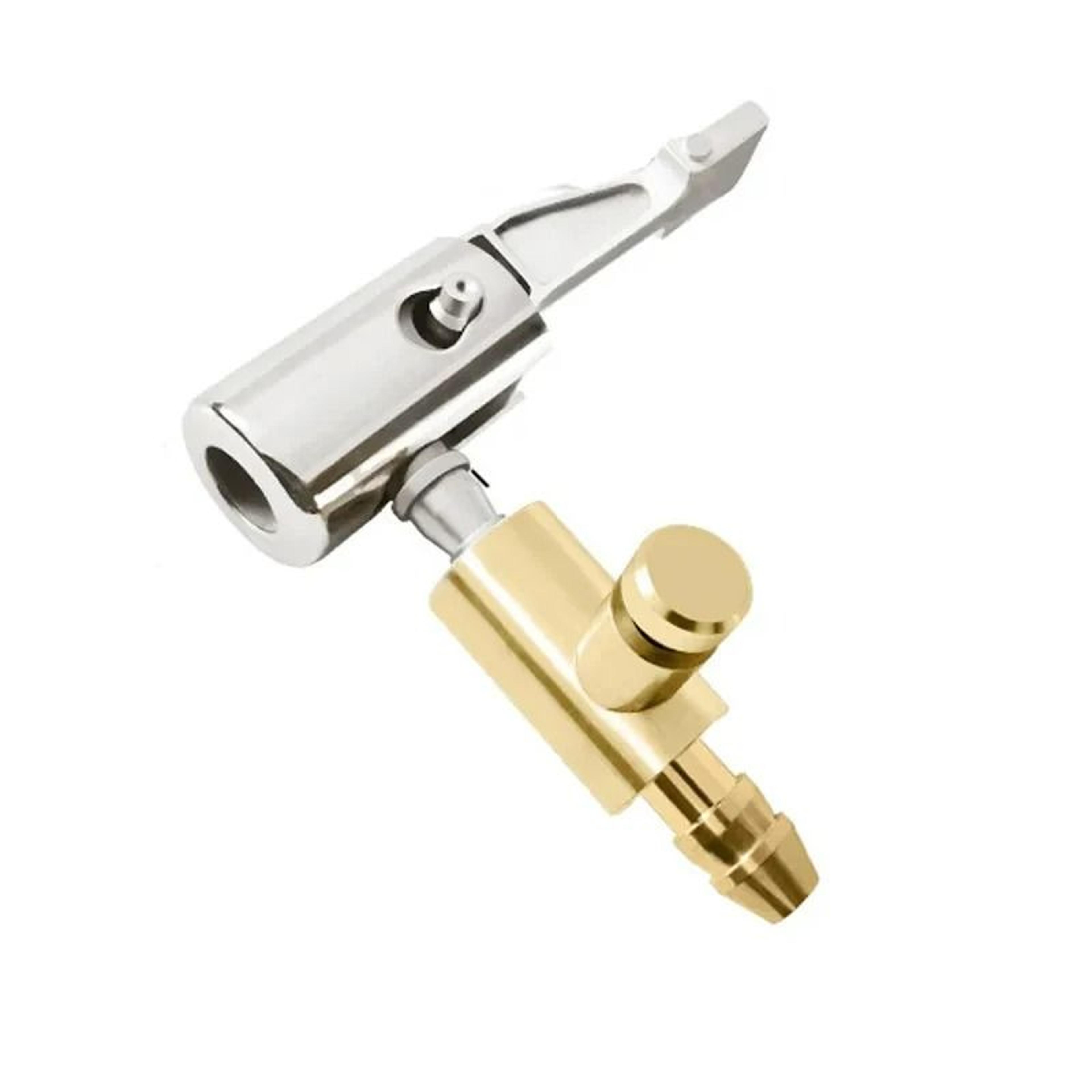 brass quick clip tire inflator air chuck with pressure relief valve