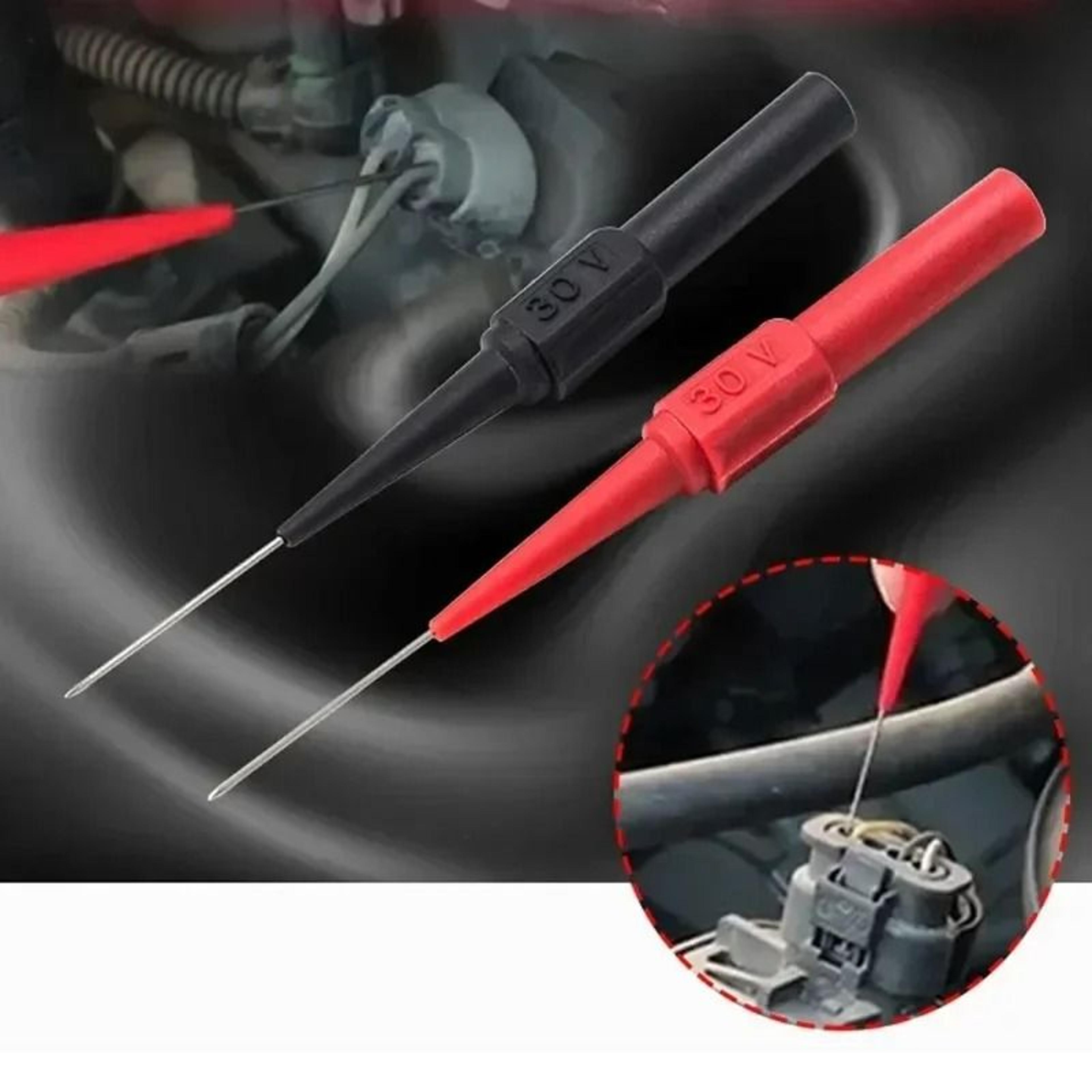 back piercing multimeter test needle probes pair