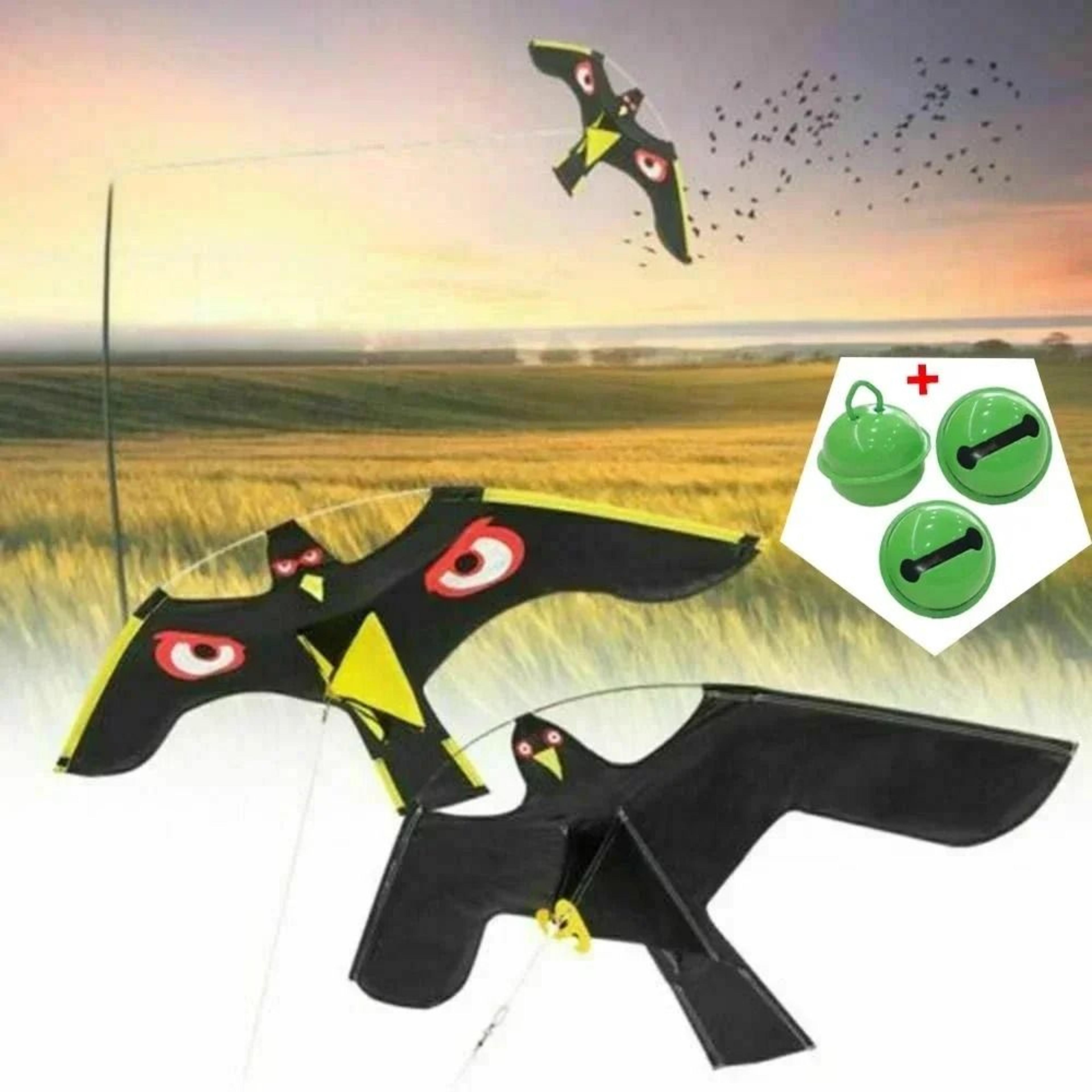 55 in flying hawk decoy bird repeller kite