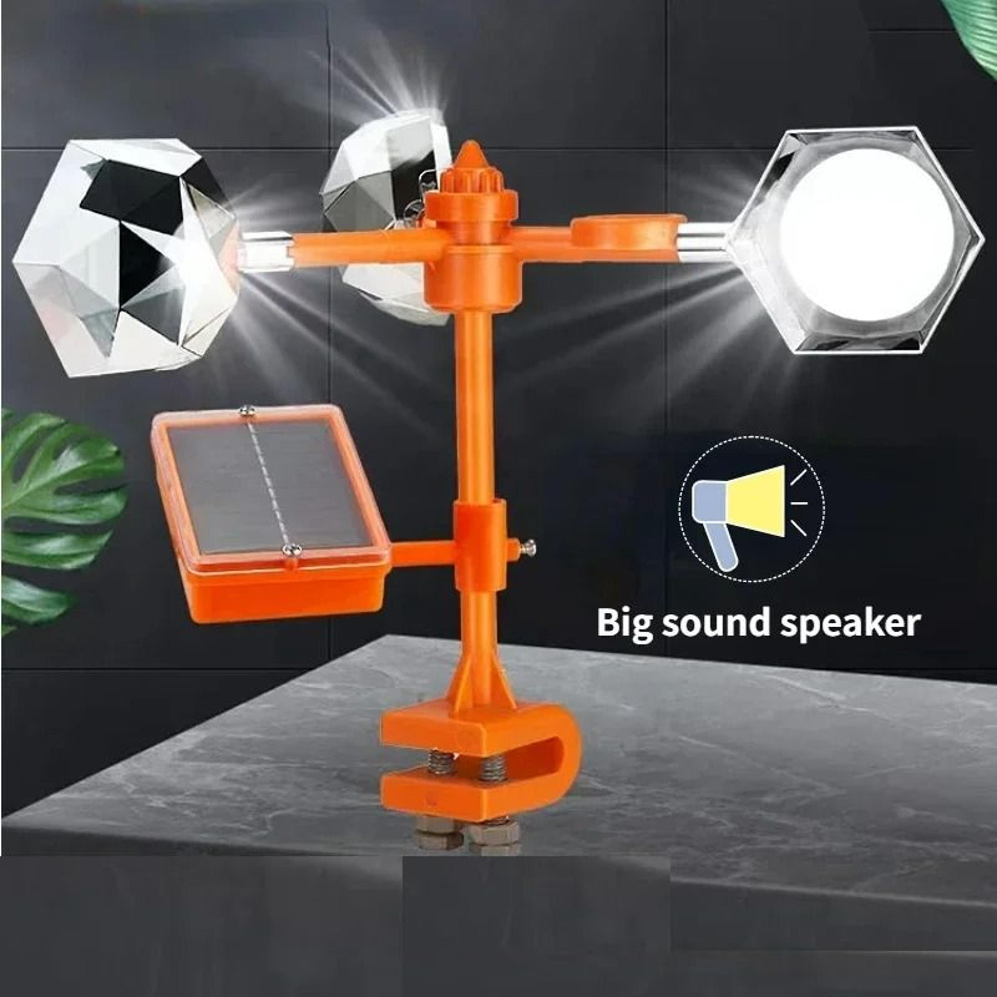 solar powered 3-in-1 ultrasonic & reflective bird repeller