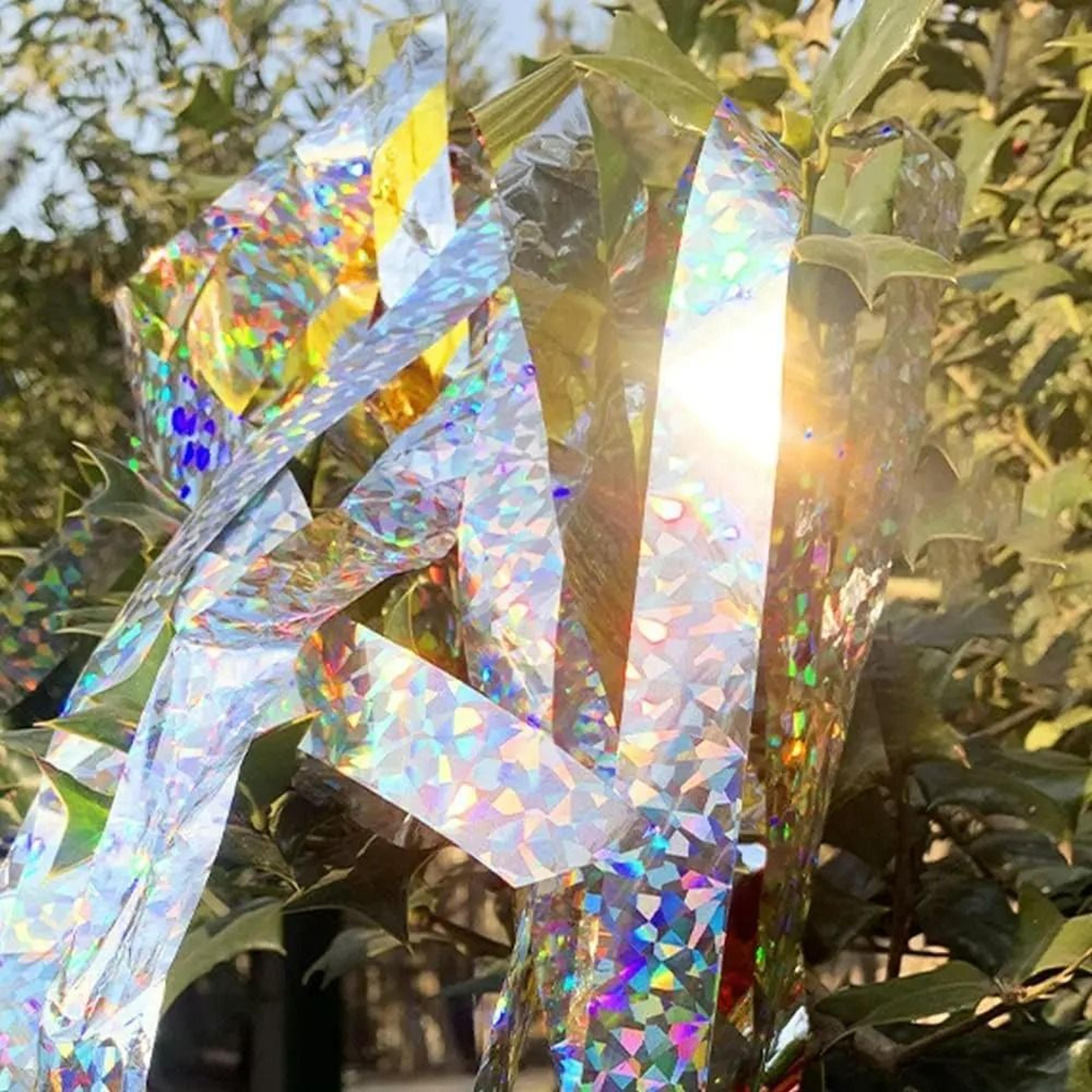 double-sided reflective bird deterrent ribbon