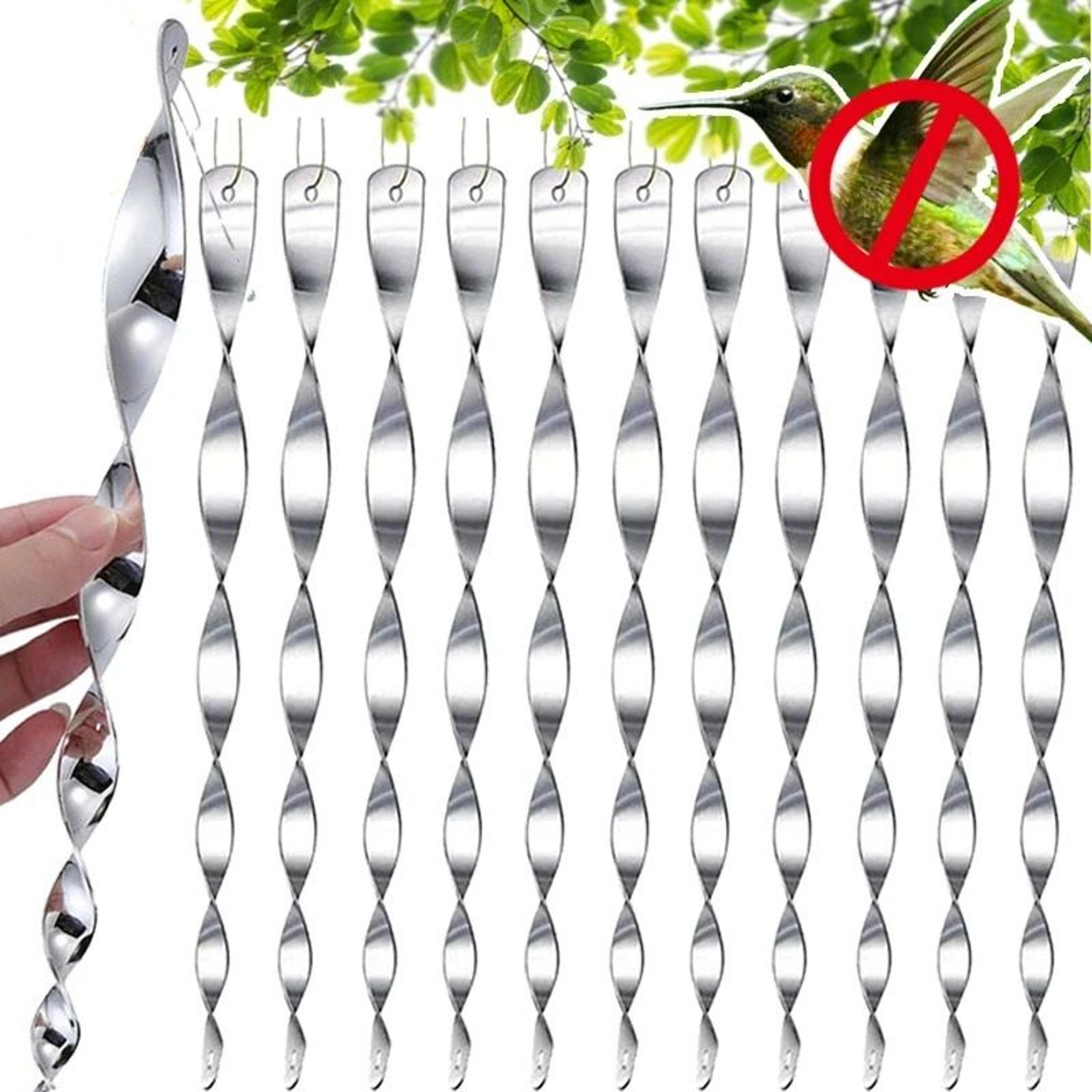 20-pack reflective wind spiral bird repellent rods