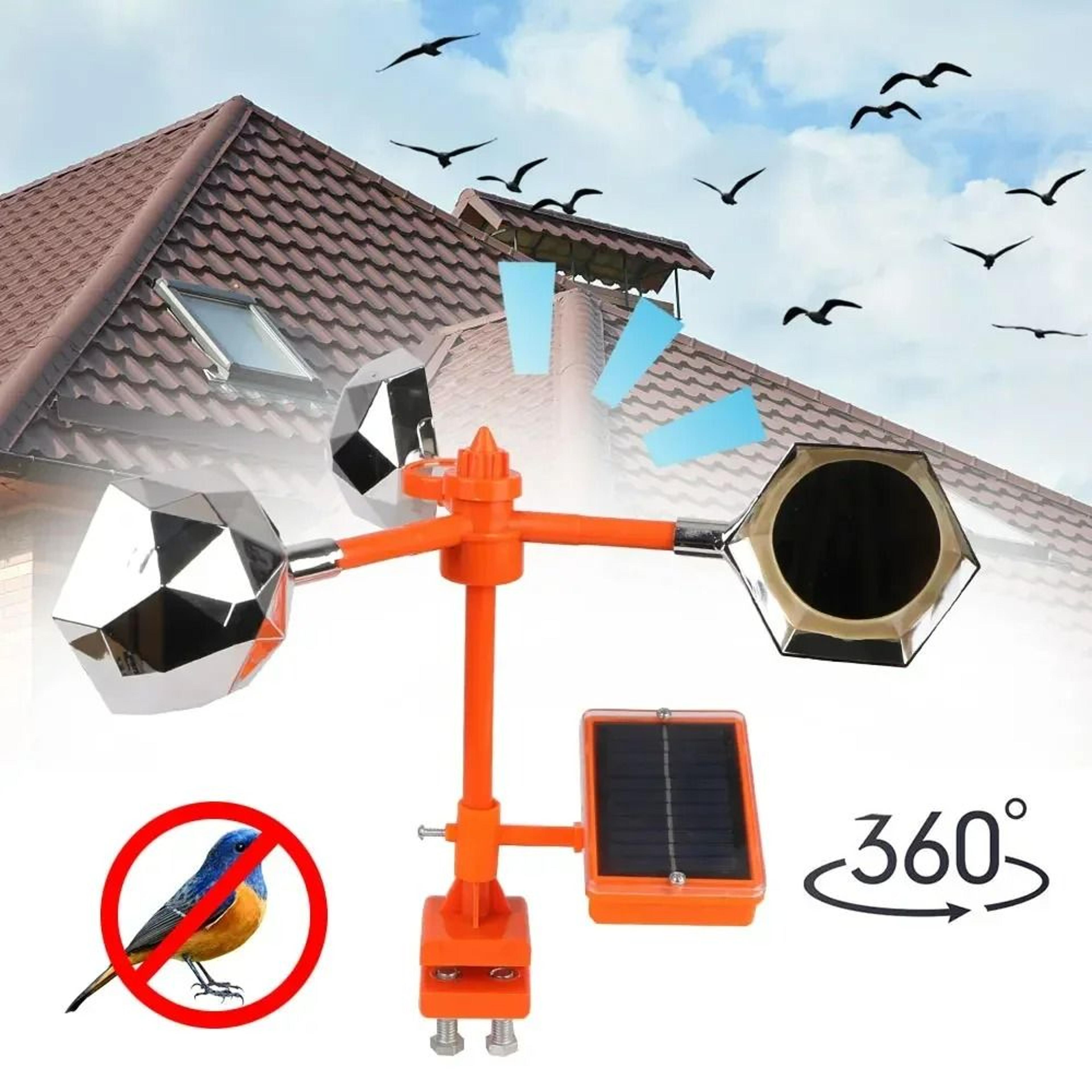 solar & wind-powered automatic 360° rotating bird repeller