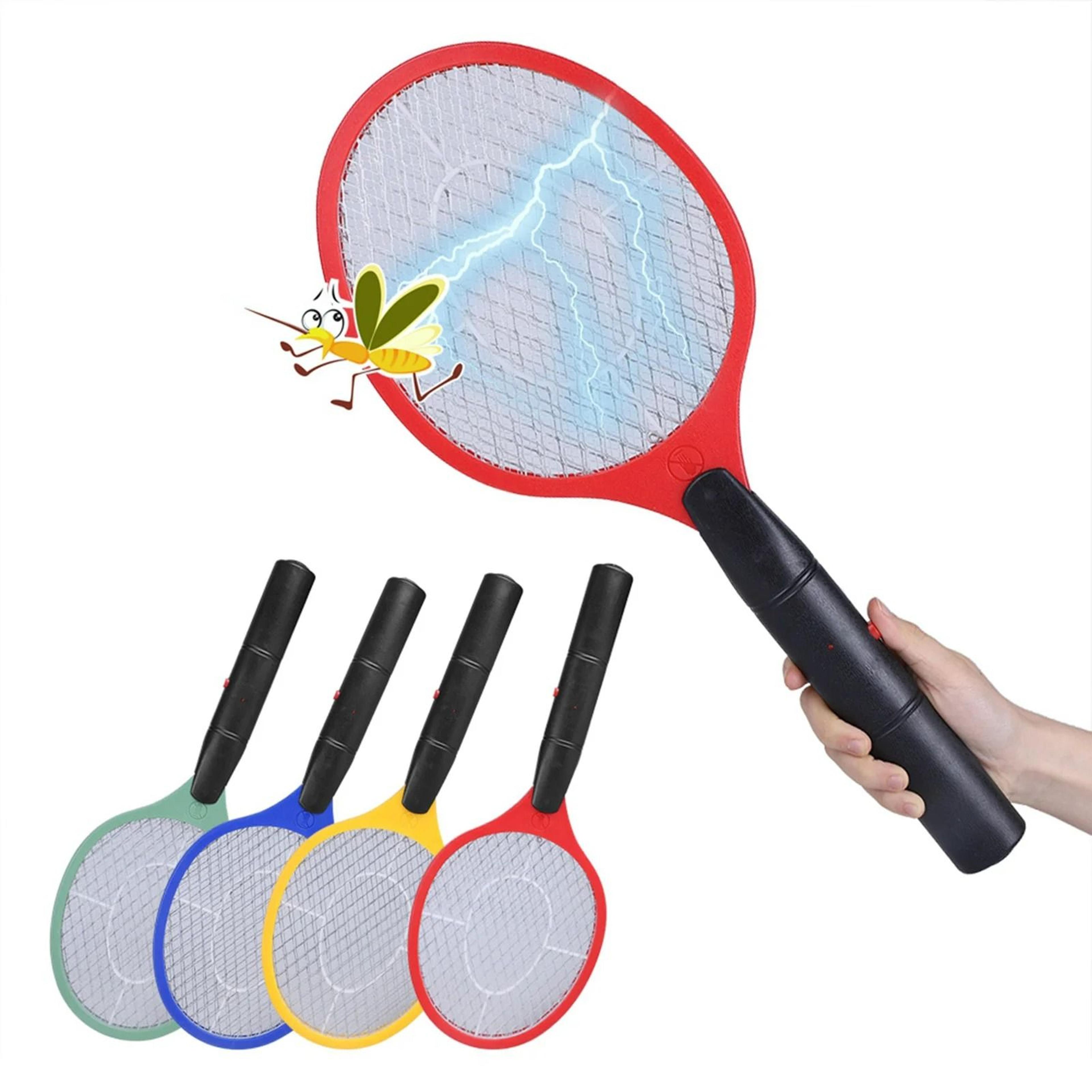 cordless battery-powered electric mosquito swatter racket