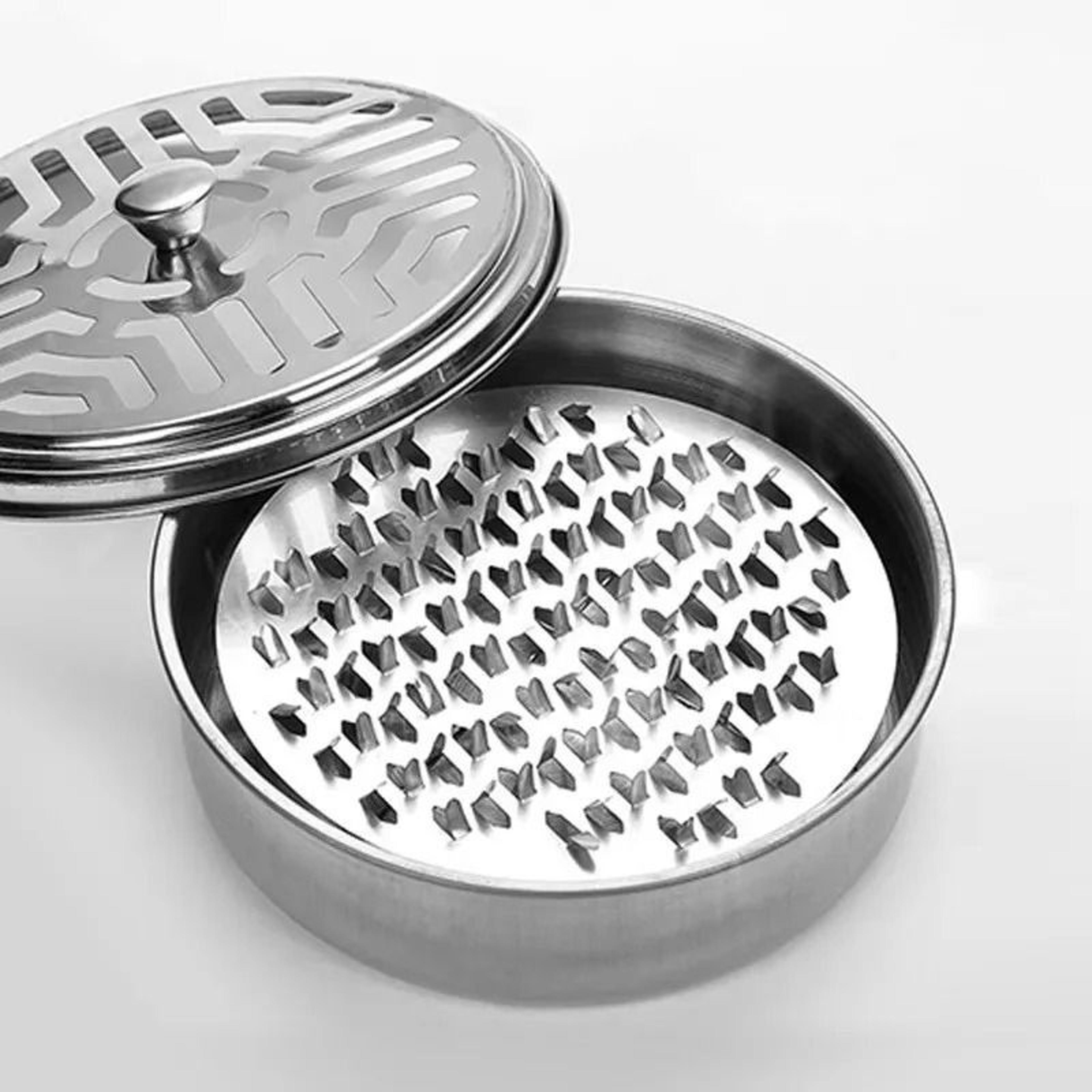 portable stainless steel mosquito coil box holder with cover