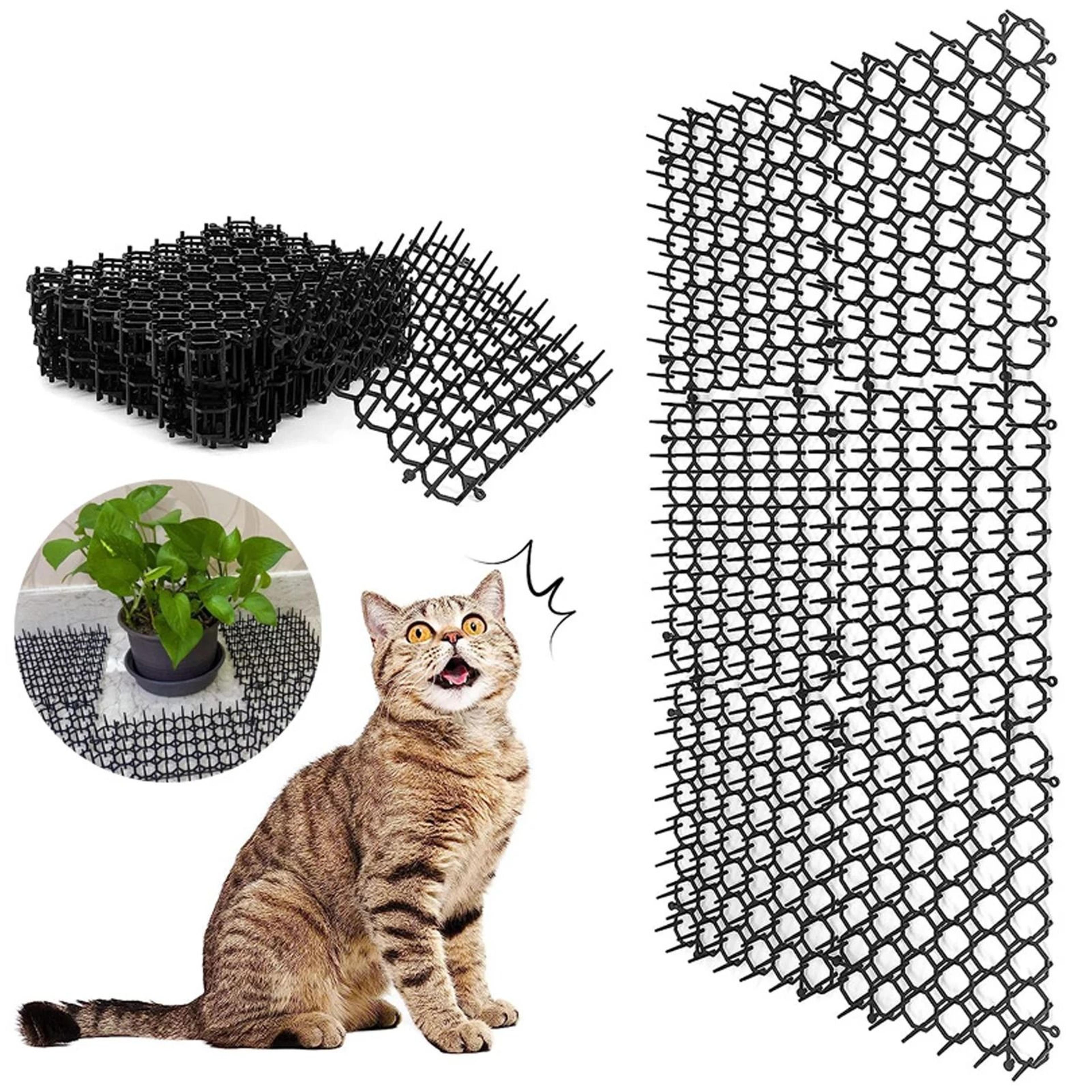 12-pack anti-cat & dog spiked deterrent training mat set