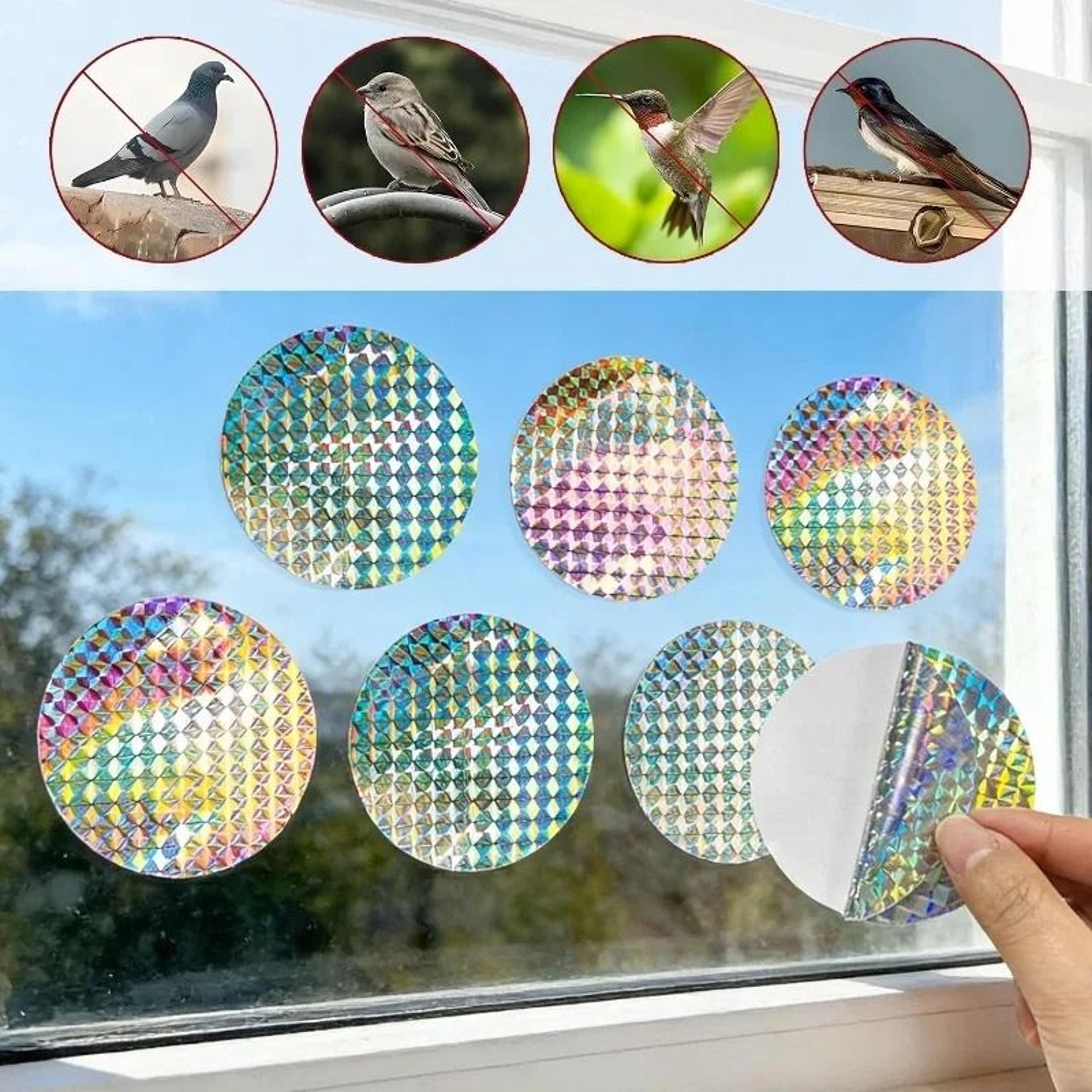 20-pack reflective holographic bird deterrent stickers
