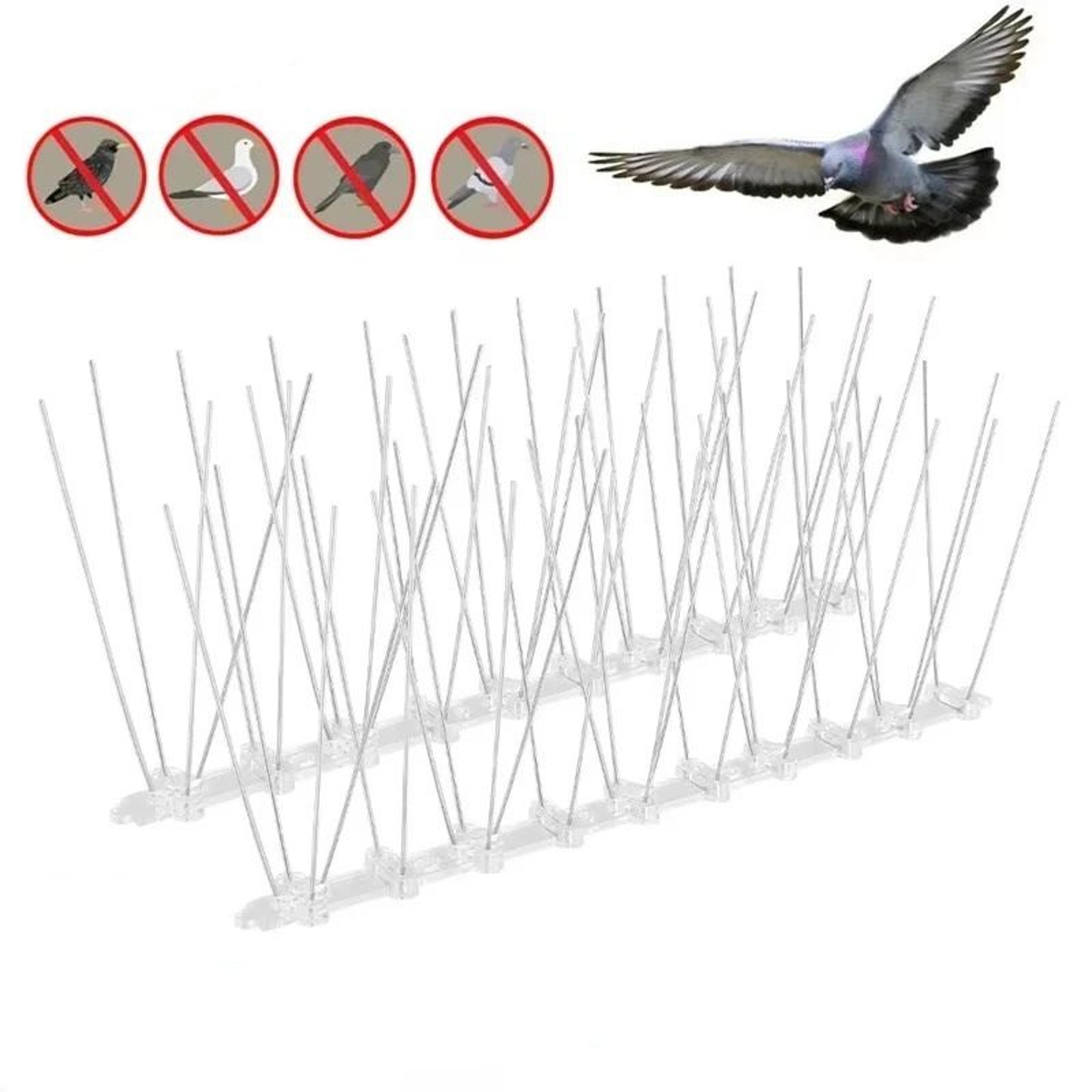 stainless steel anti-pigeon & bird deterrent spike kit (10 pcs / 8.2 ft)