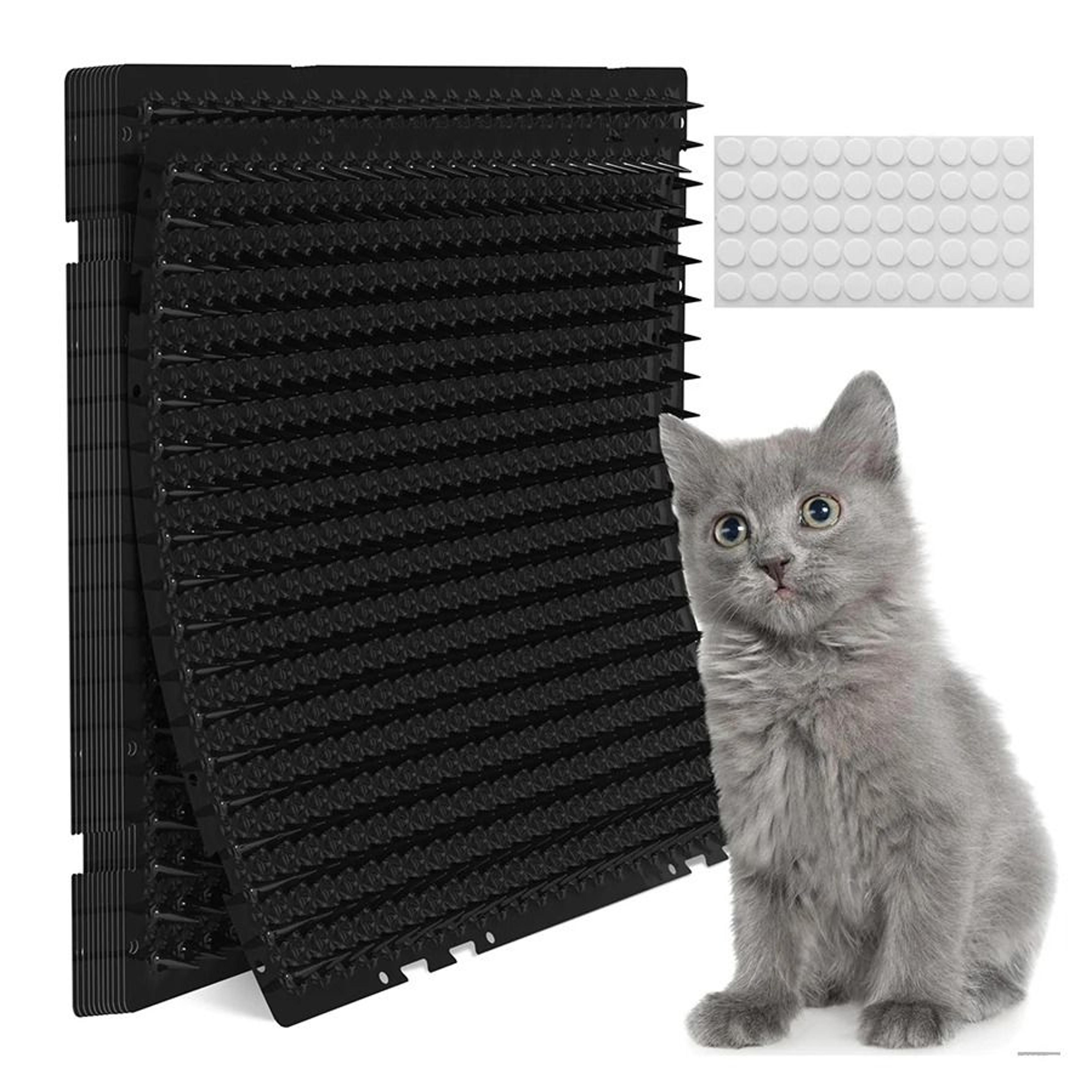 6-pack plastic animal deterrent spikes & scat mat set