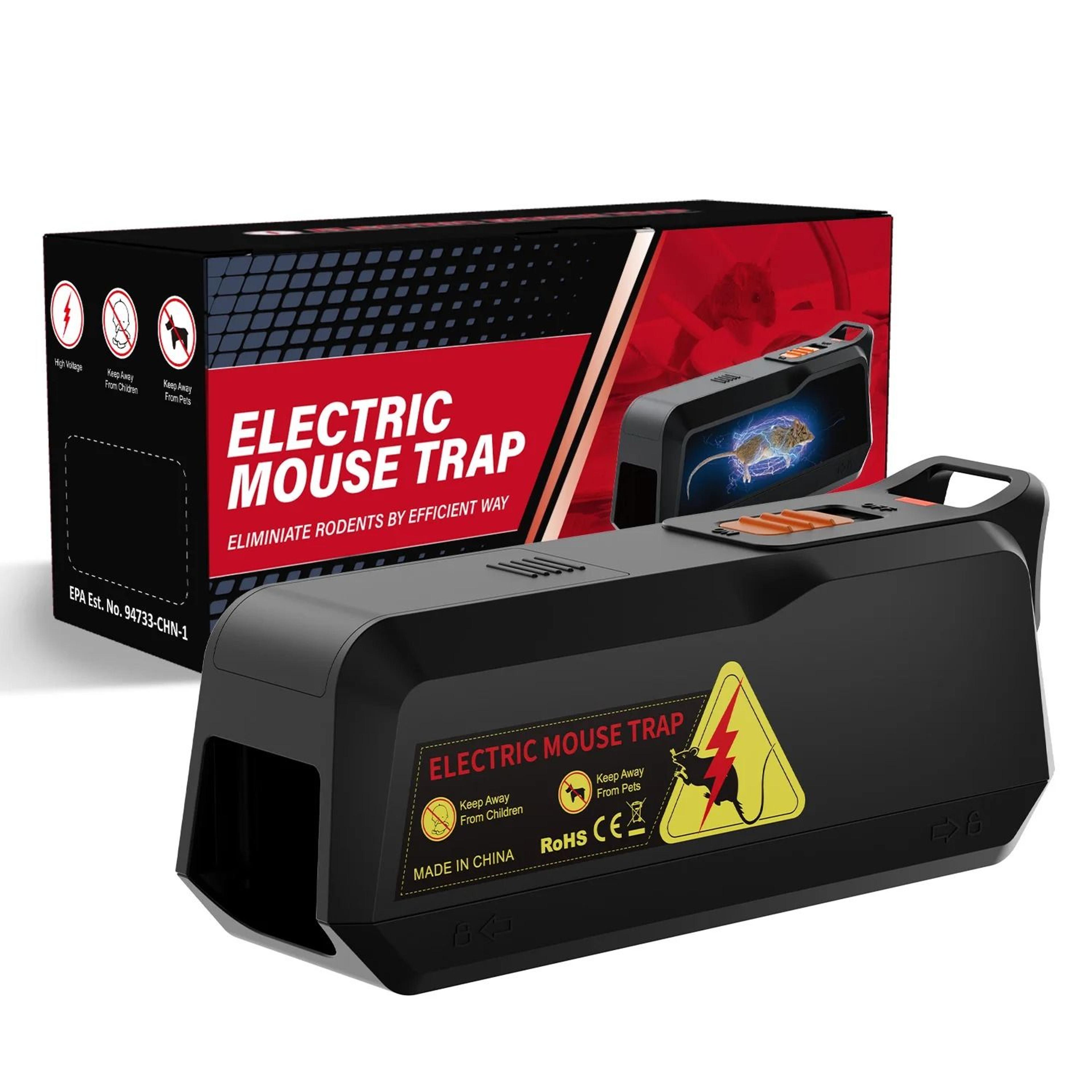 high-voltage dual-power electronic mouse trap