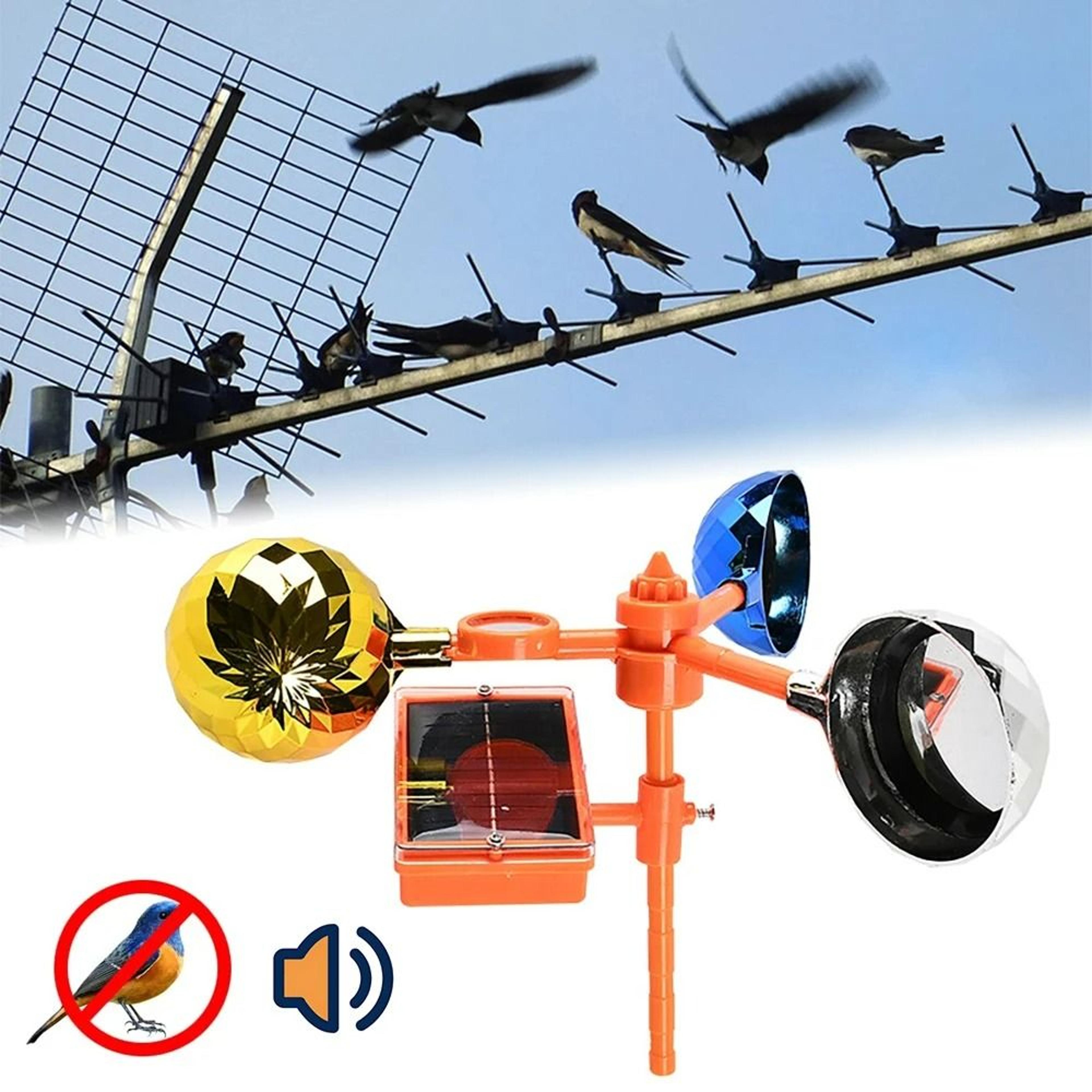 solar 360° reflective & sound outdoor bird repeller