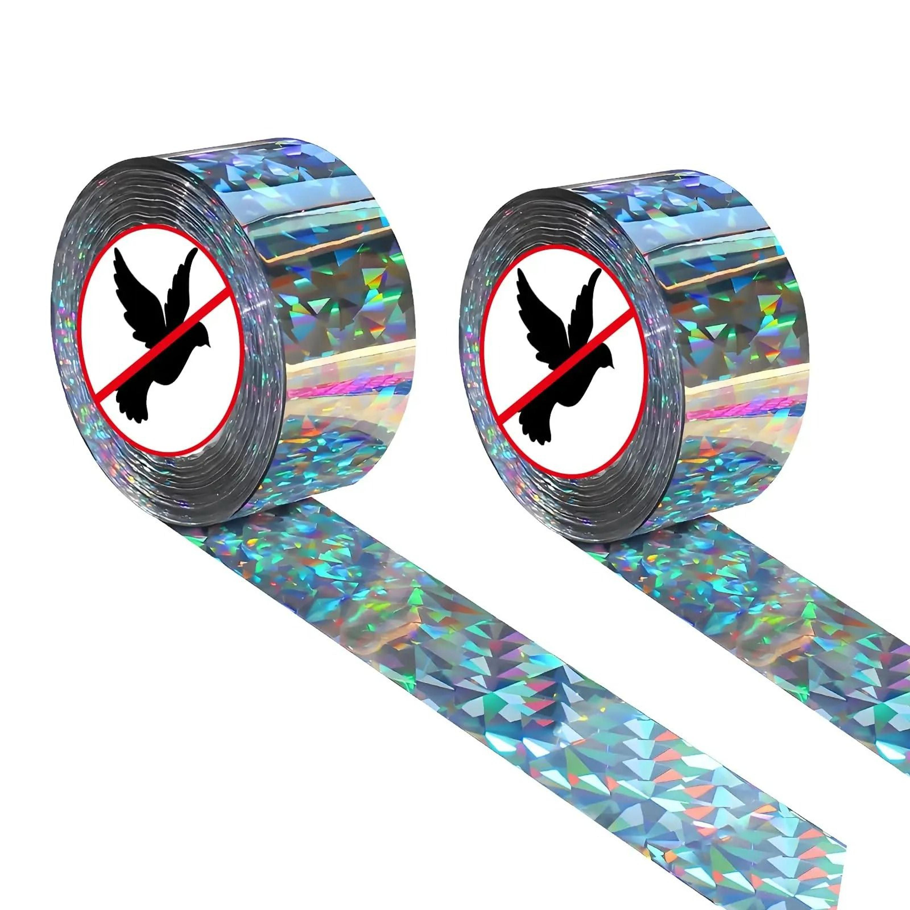 2-roll double-sided holographic reflective bird scare tape set