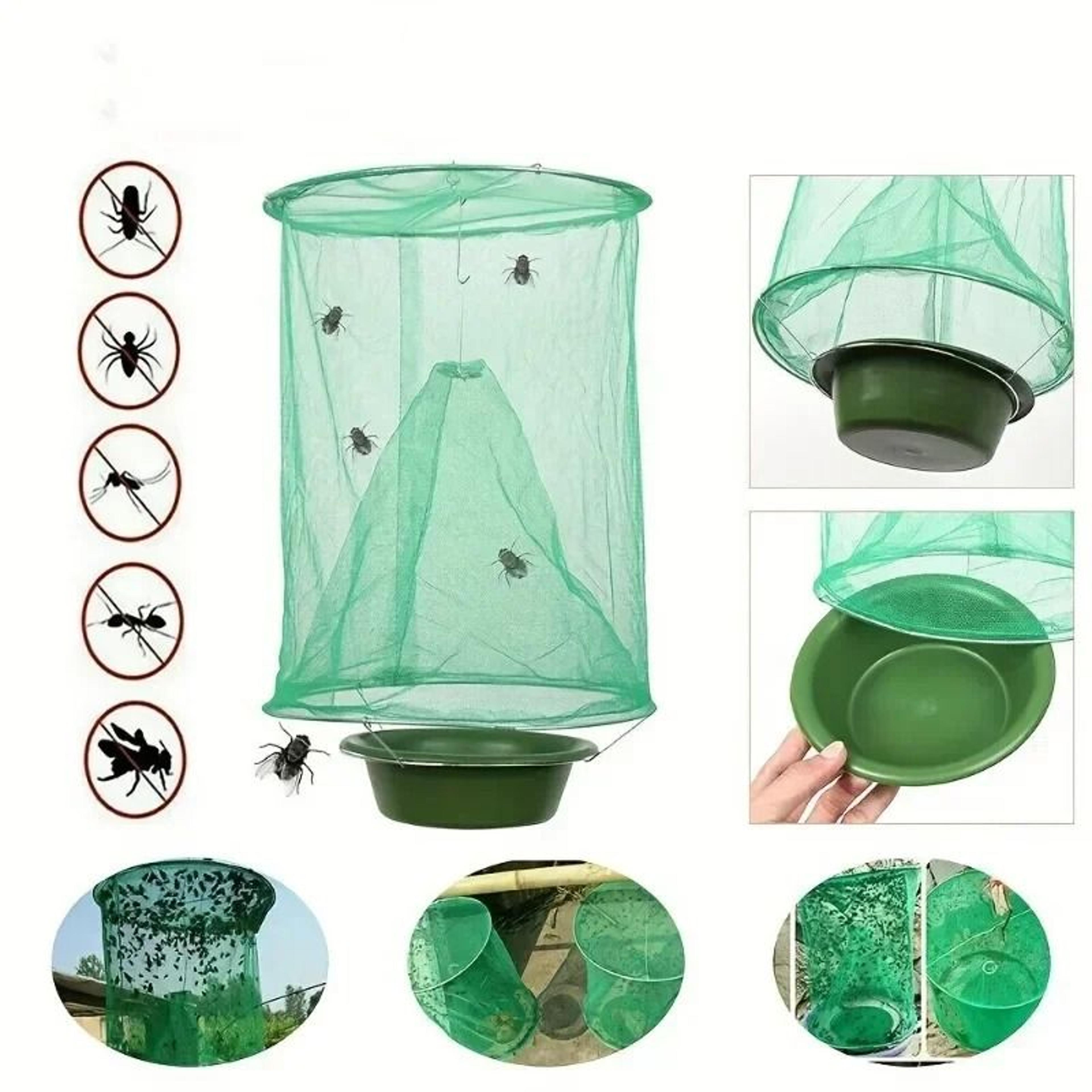 1-piece reusable outdoor hanging mesh fly trap cage