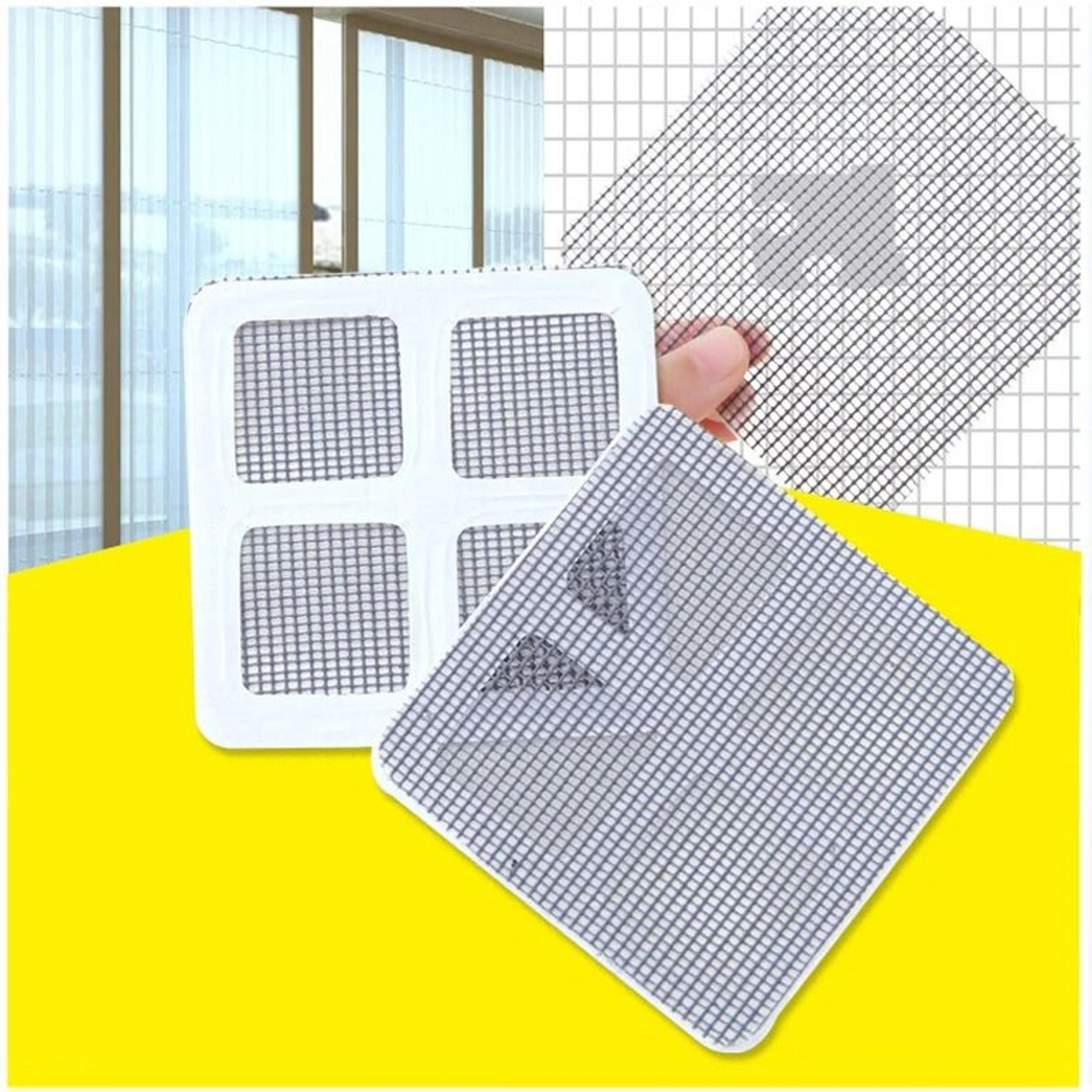 6-piece self-adhesive window & door screen repair mesh patch set