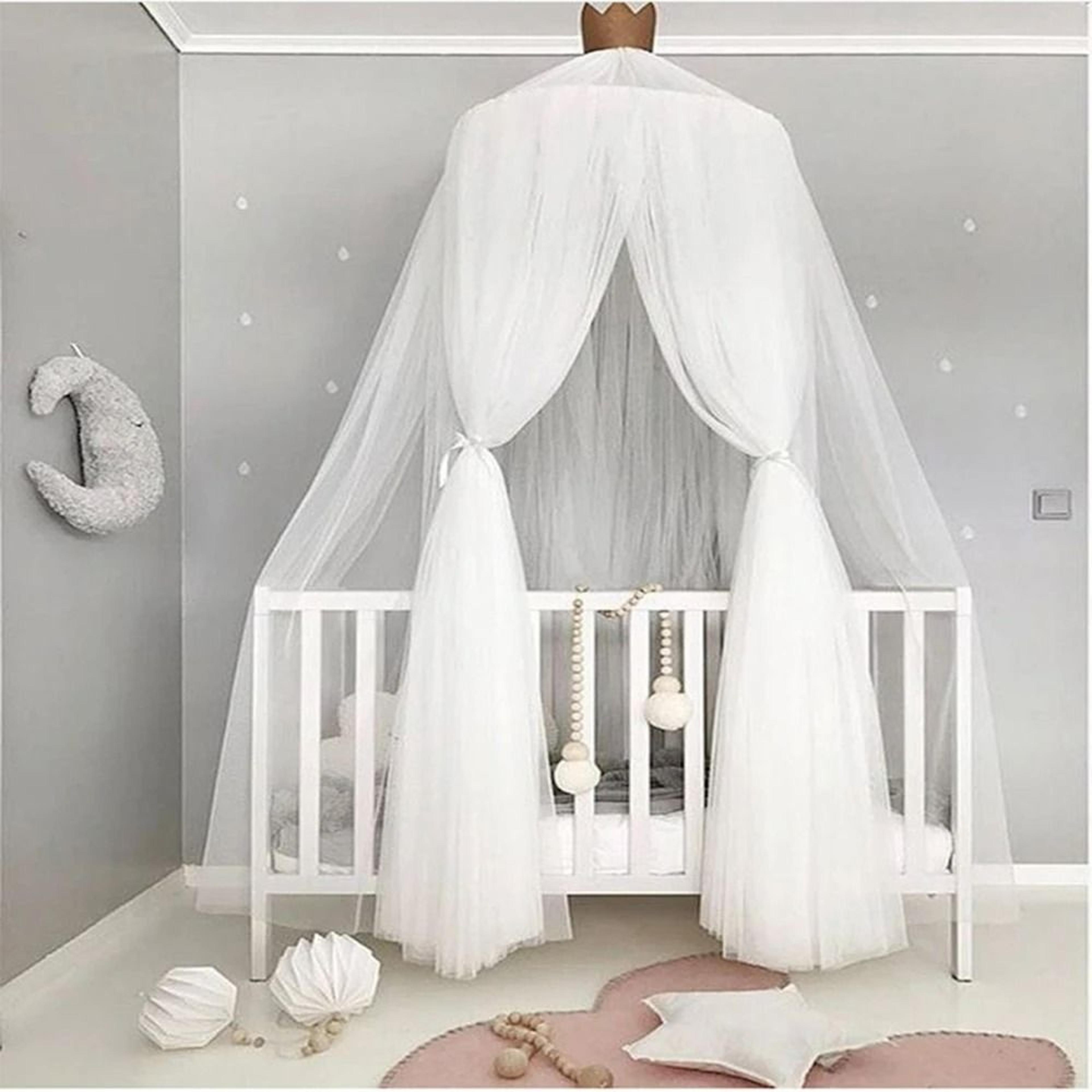 battilo elegant round dome hanging bed canopy & play tent