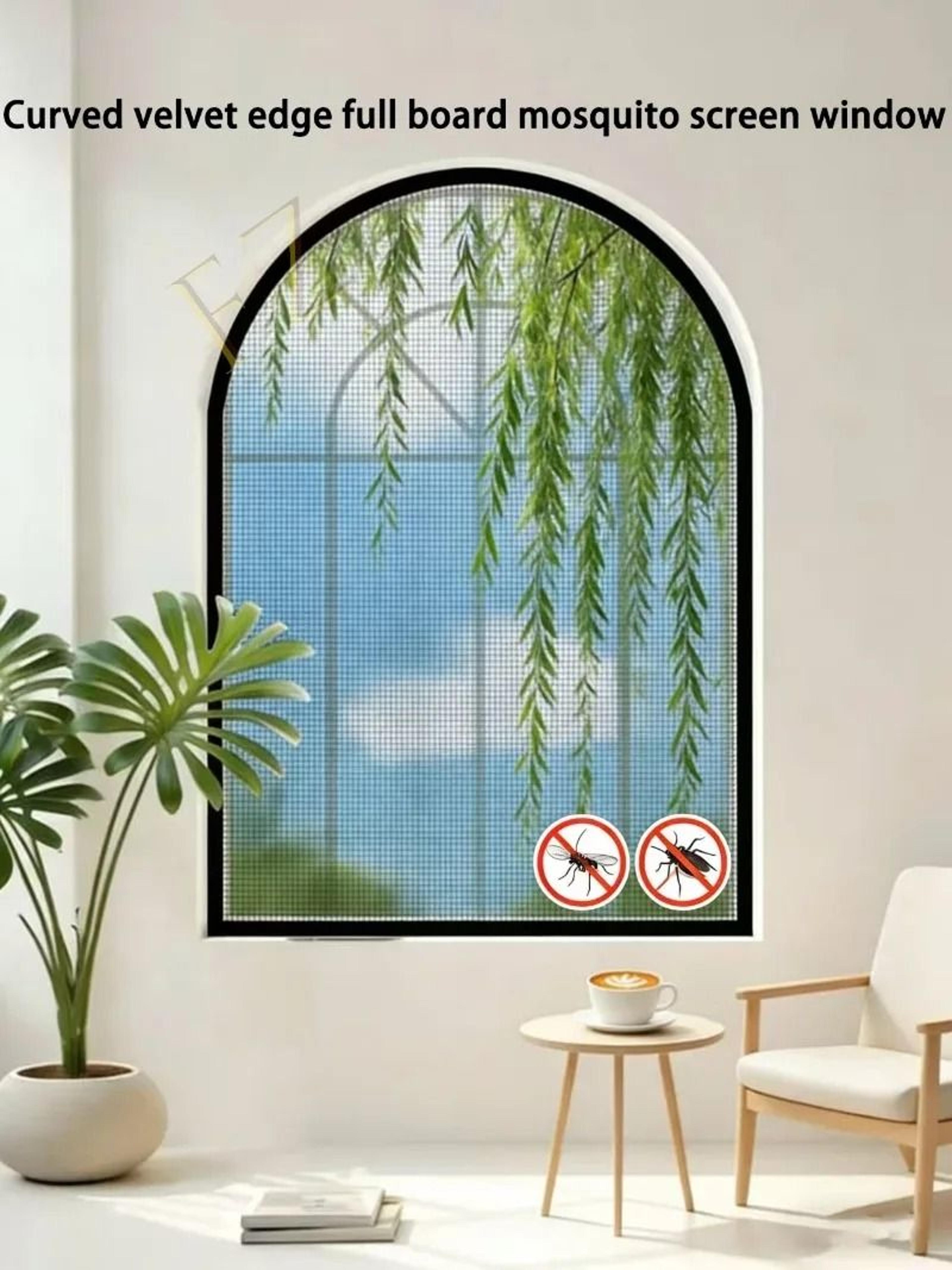 self-adhesive arched window mosquito screen mesh
