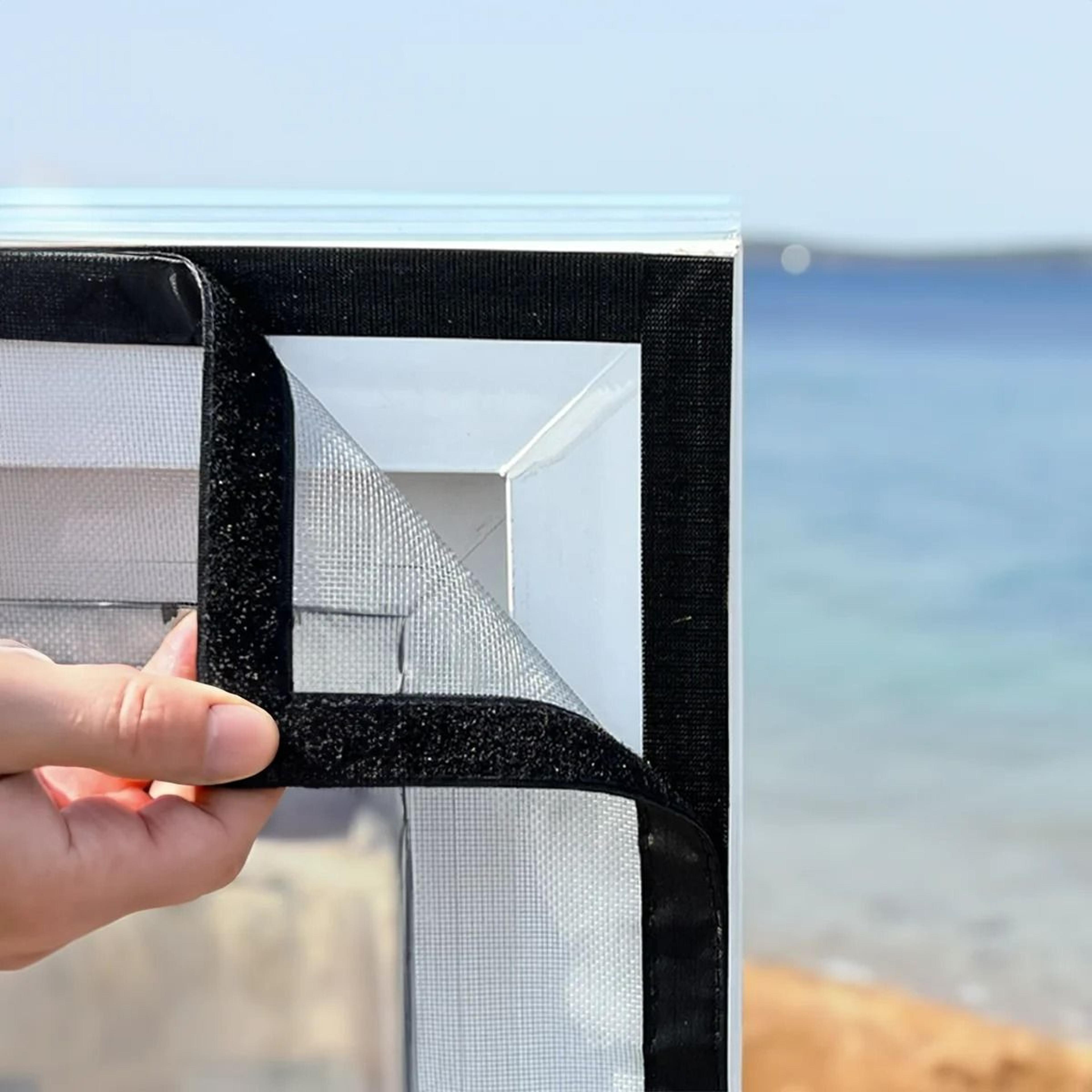 1 pack grey reusable self-adhesive window screen net