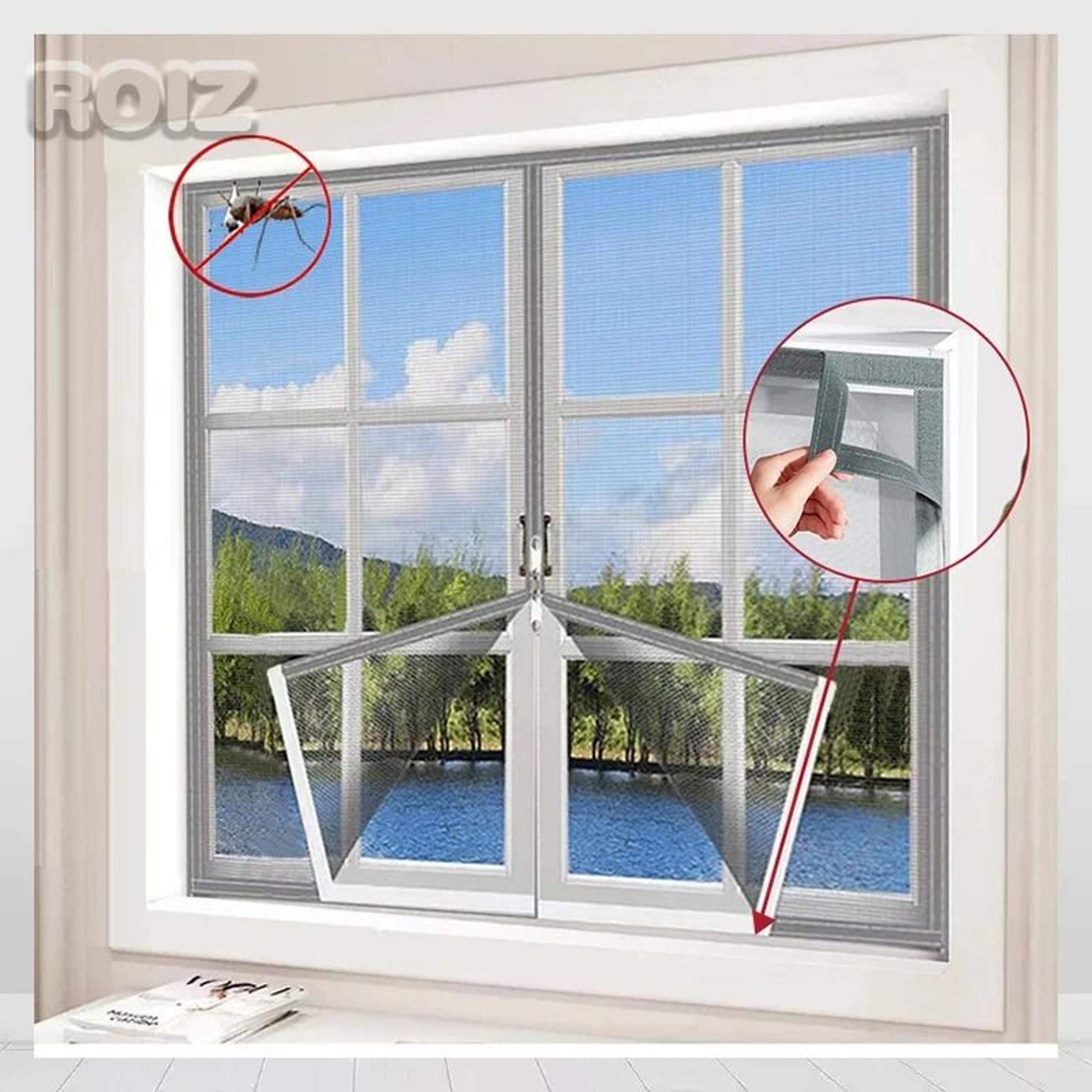 customizable zippered self adhesive window screen bug mesh