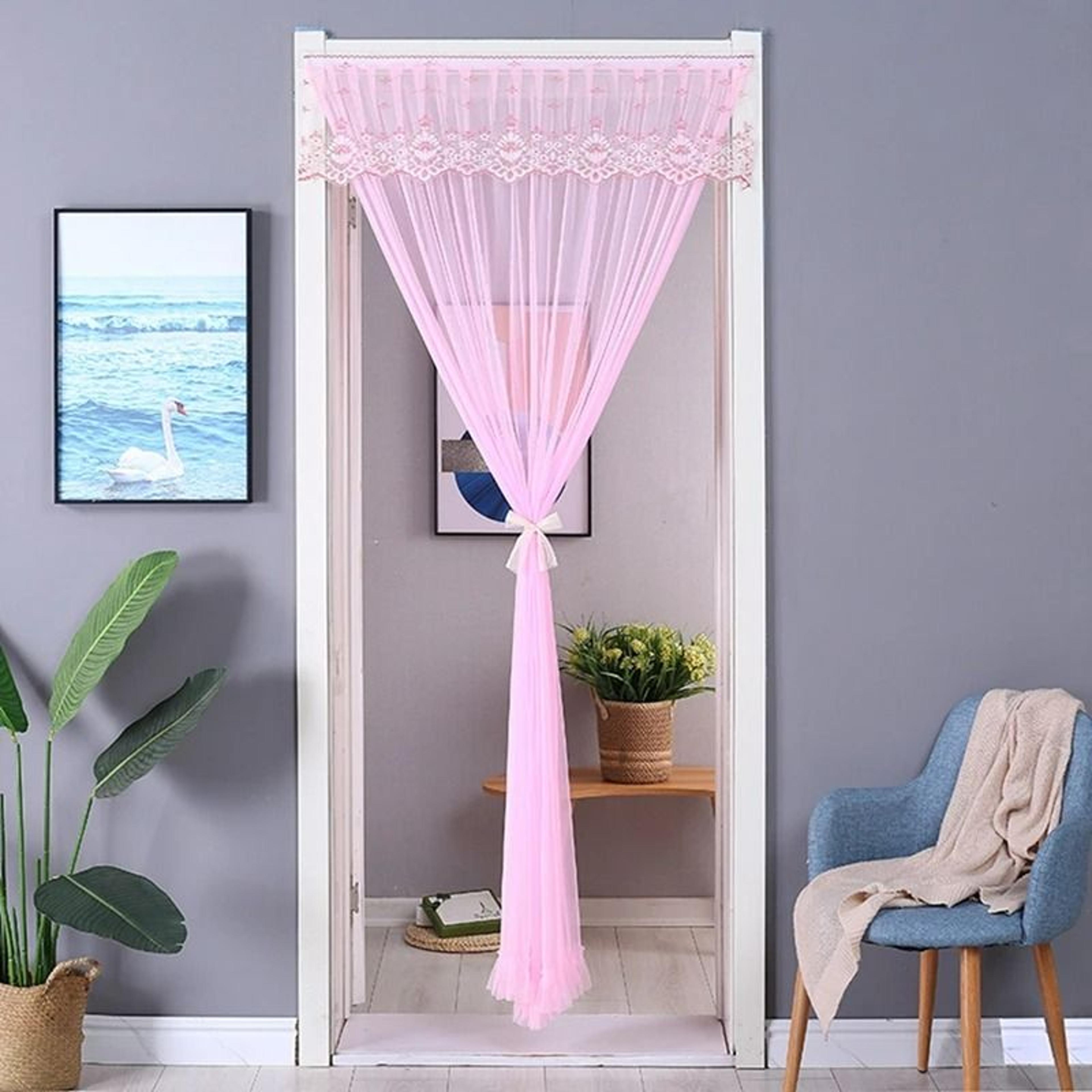 anti mosquito door curtain double layer lace gauze mesh