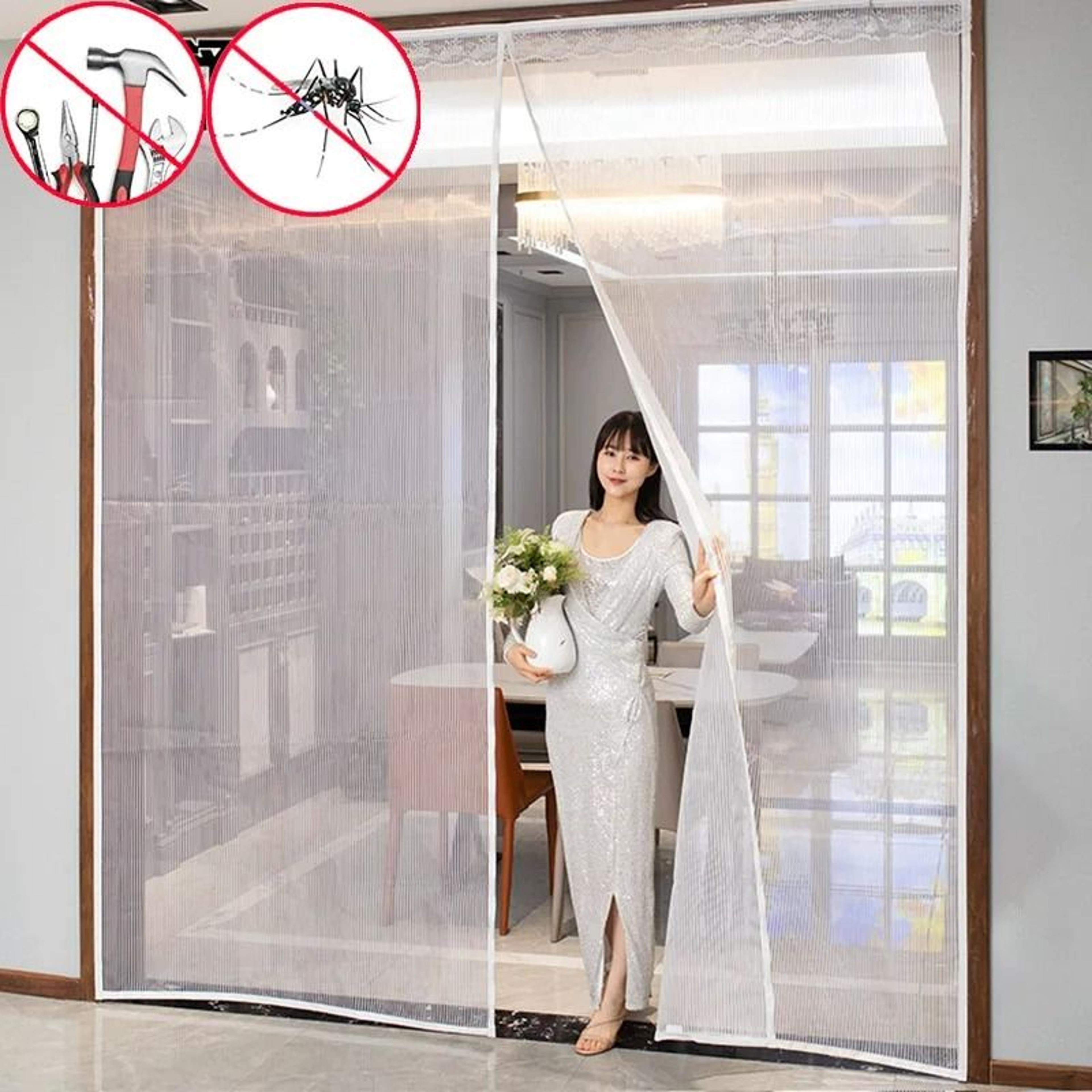 large tool free magnetic mosquito net door screen
