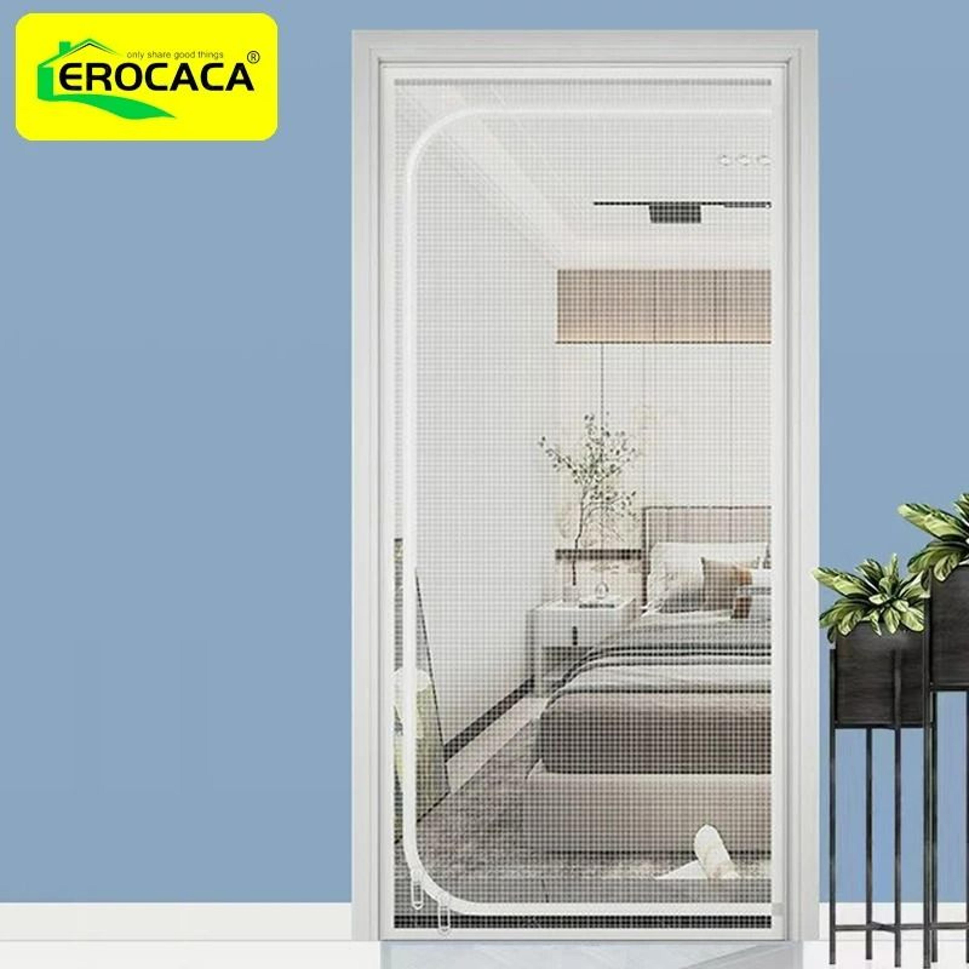 zipper pet screen door anti cat mosquito mesh